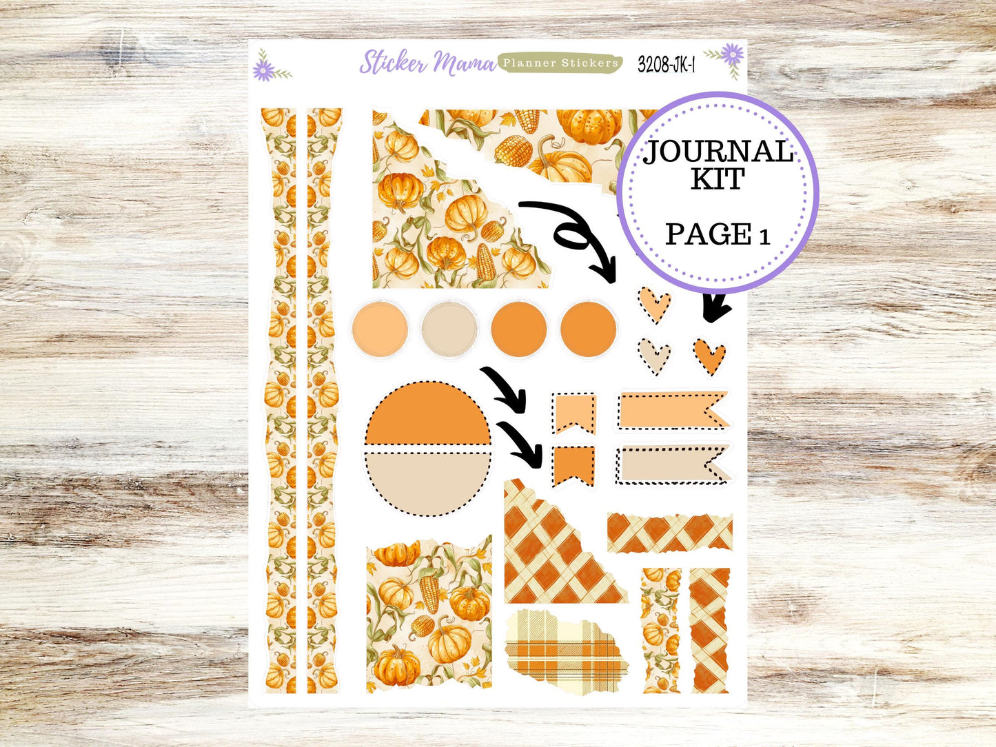 JOURNALING KIT || #3208 || Fall Fields || Journal Planner || Planner Stickers || Journal Stickers