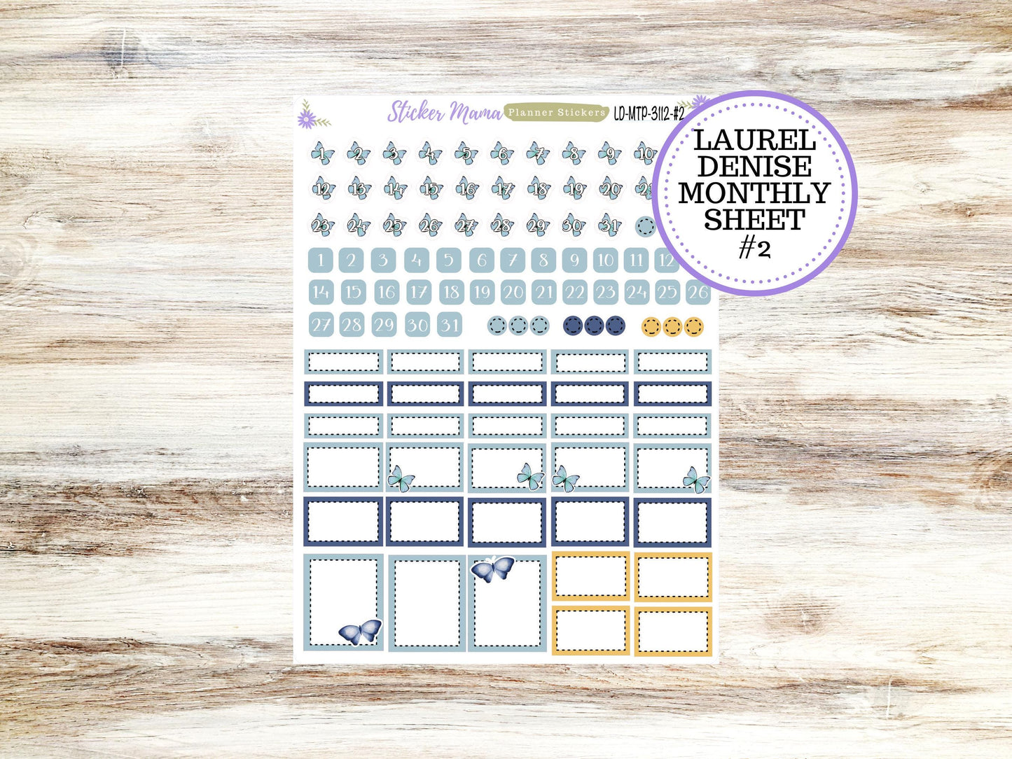 LAUREL DENISE TEACHER Monthly Planner Kit #3112 || Butterfly Bliss ||Laurel Denise Kit || Laurel Denise Teacher Planner