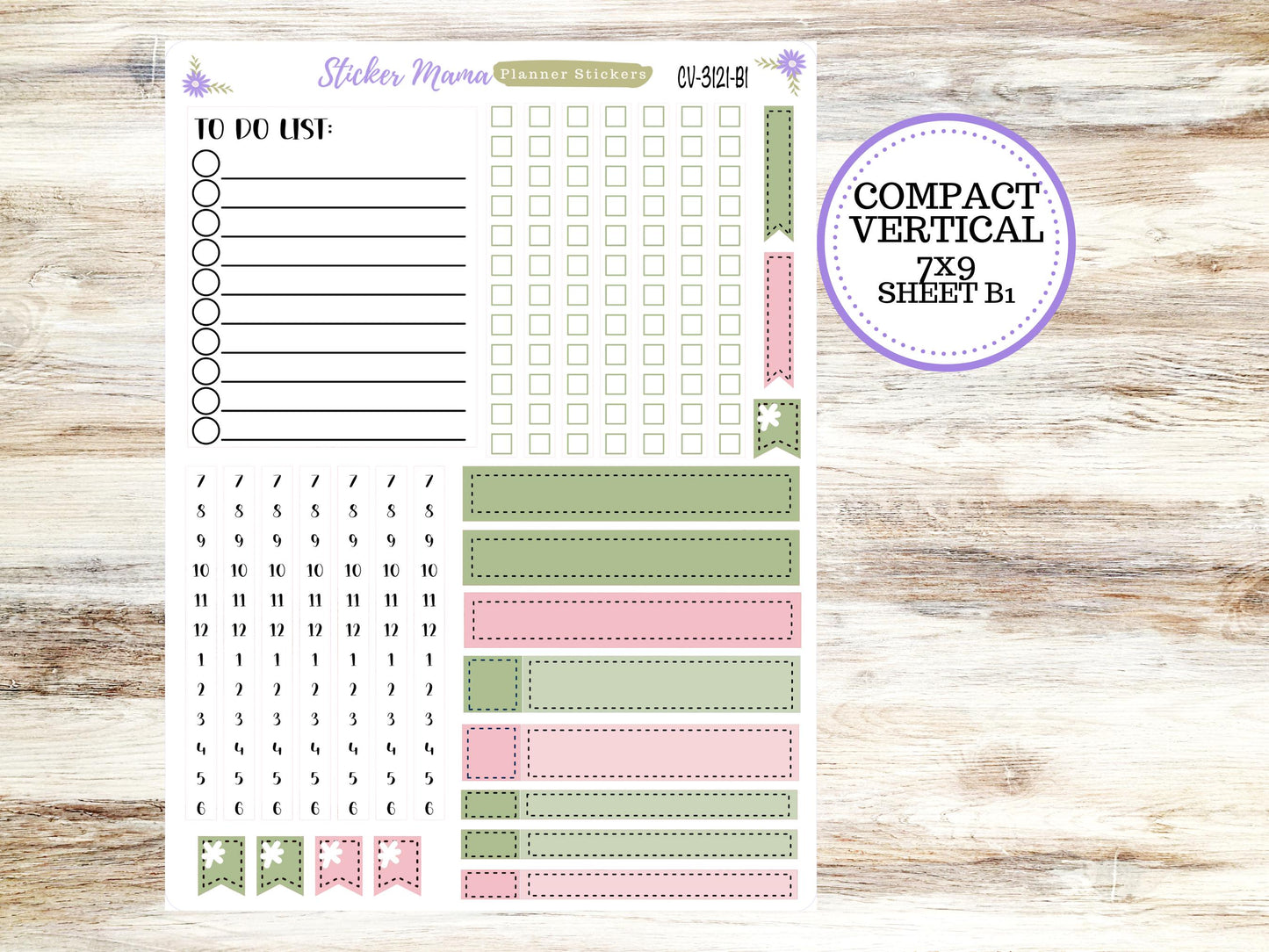 ERIN CONDREN 7x9 Compact Vertical-Kit #3121 || Easter Petals - Planner Stickers - Erin Condren Compact Vertical Weekly Kit
