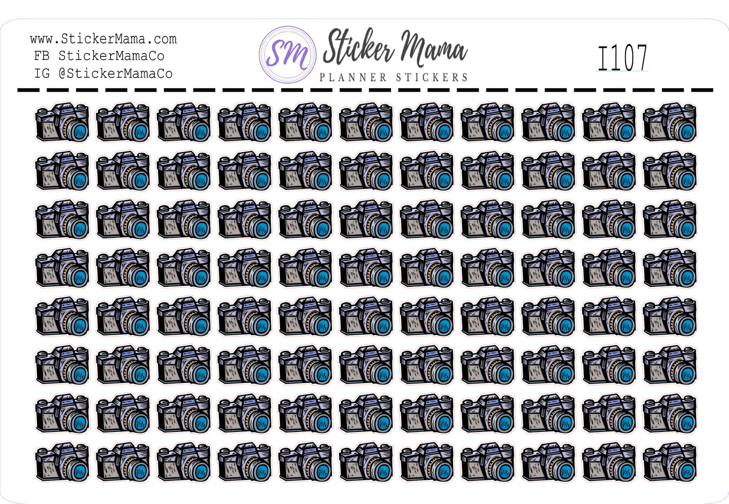 CAMERA PLANNER STICKERS I107 Camera Stickers Picture Sticker Planner Photo Ops Kits Picture Taking Sticker Camera Sticker Kit Photography