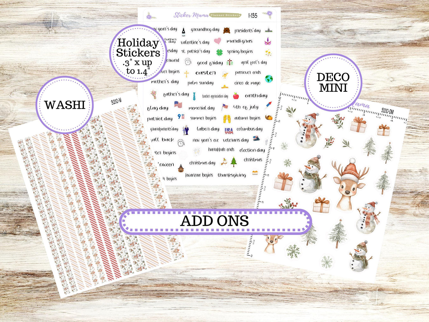 LD "The Scout" || PORTRAIT Weekly + Monthly Planner Kit #3210 || December || Laurel Denise Kit Portrait || Frosty Friends || 9-25