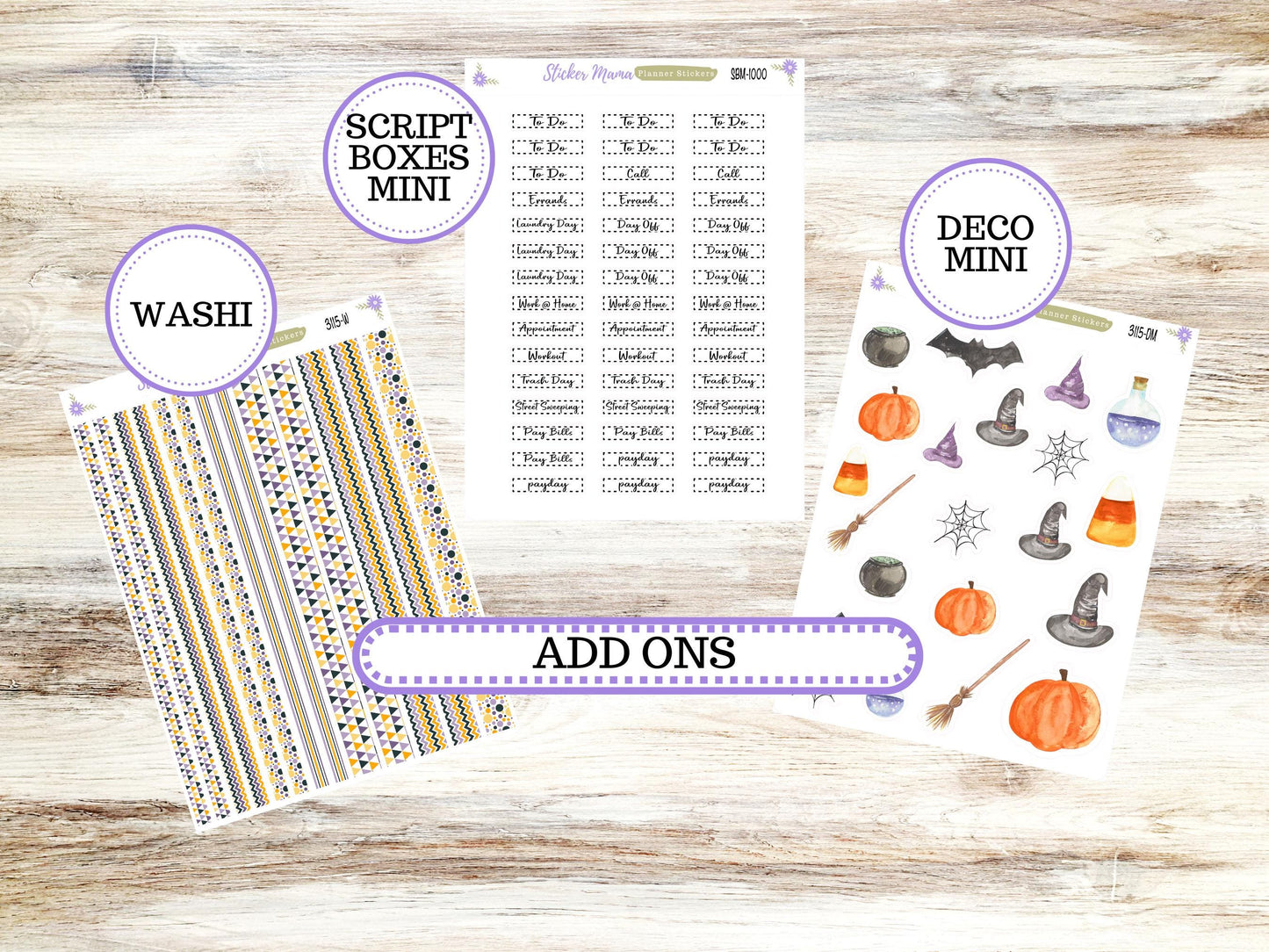 LD SMALL "The Anne" & "The Nancy" || MINI Week + Month Planner Kit #3115 || Laurel Denise Horizontal Vertical || Spooky Palette || Aug 25