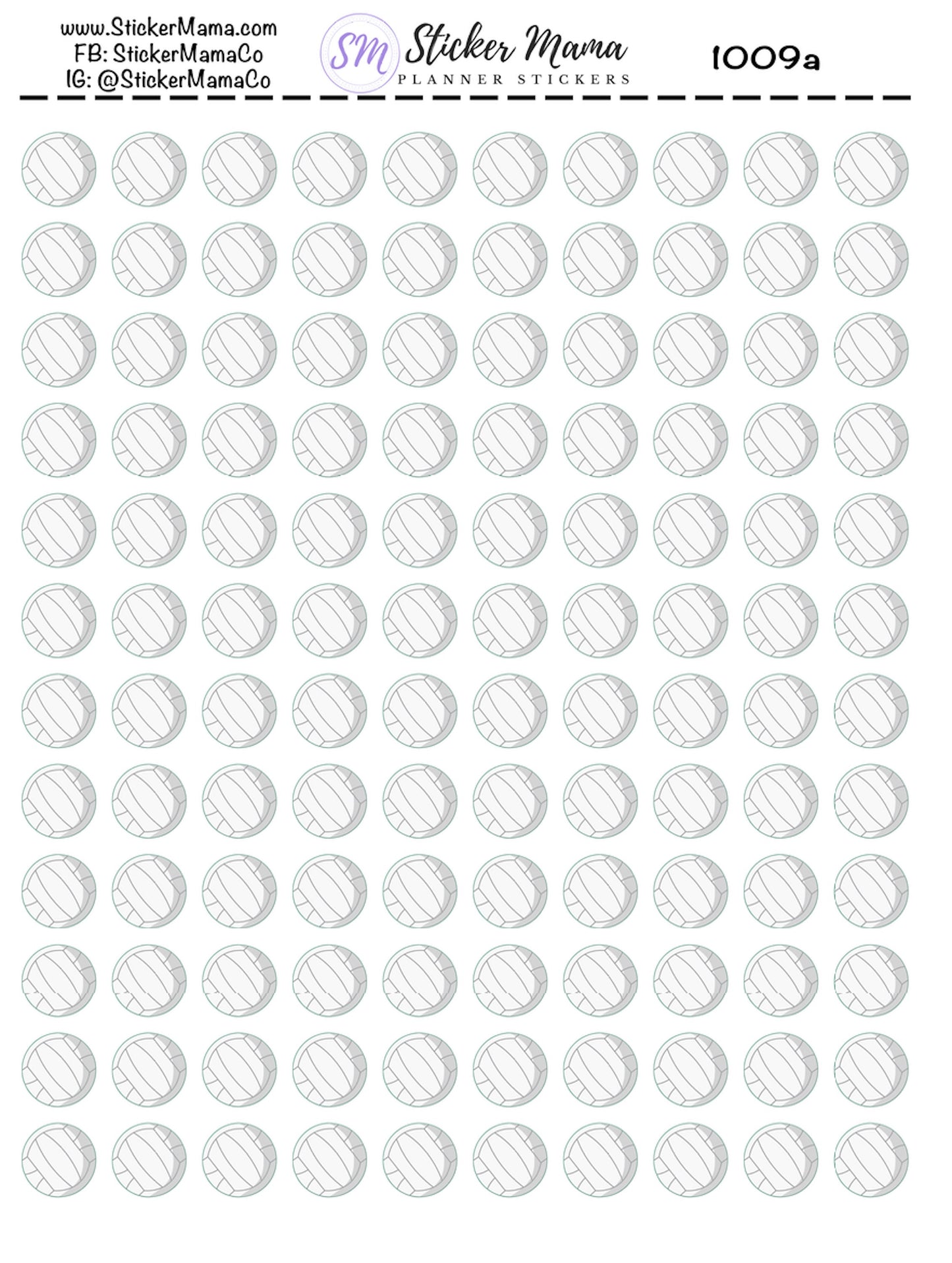 1009 - VOLLEYBALL Planner Stickers - Sports Stickers