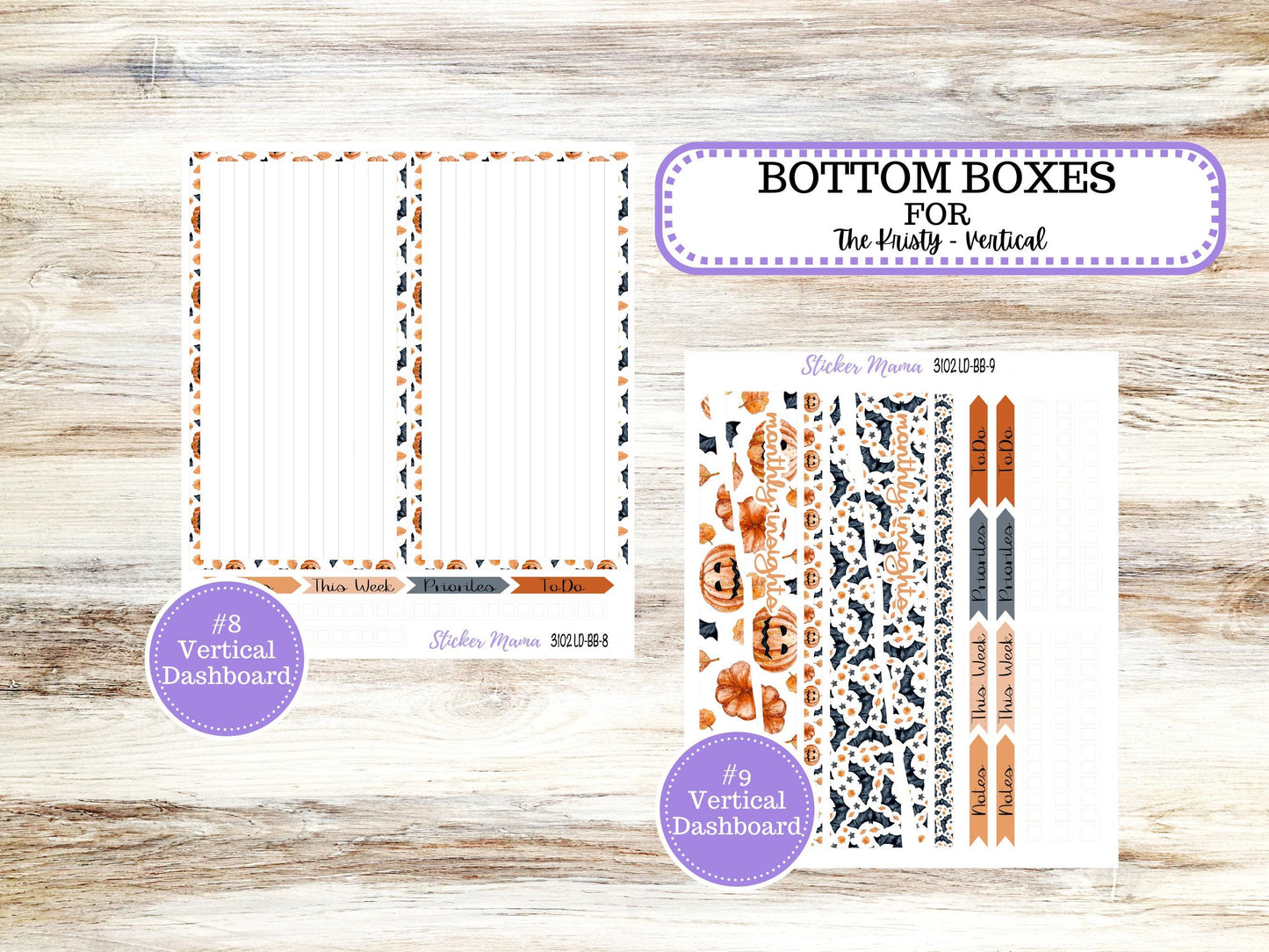 LD BOOK-BOUND Planner Kit #3102 || The Mae || The Kristy || Pumpkin Town ||October Laurel Denise Sticker Kit || Aug 25