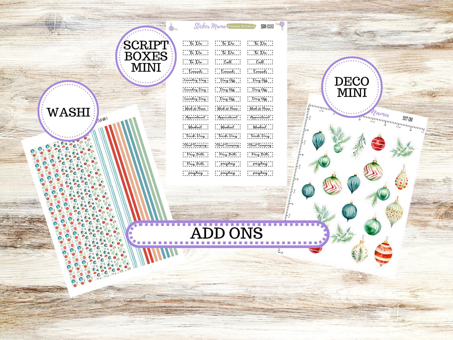 LD SMALL "The Anne" & "The Nancy" || MINI Week + Month Planner Kit #3117 || Laurel Denise Horizontal Vertical || December || 9-25
