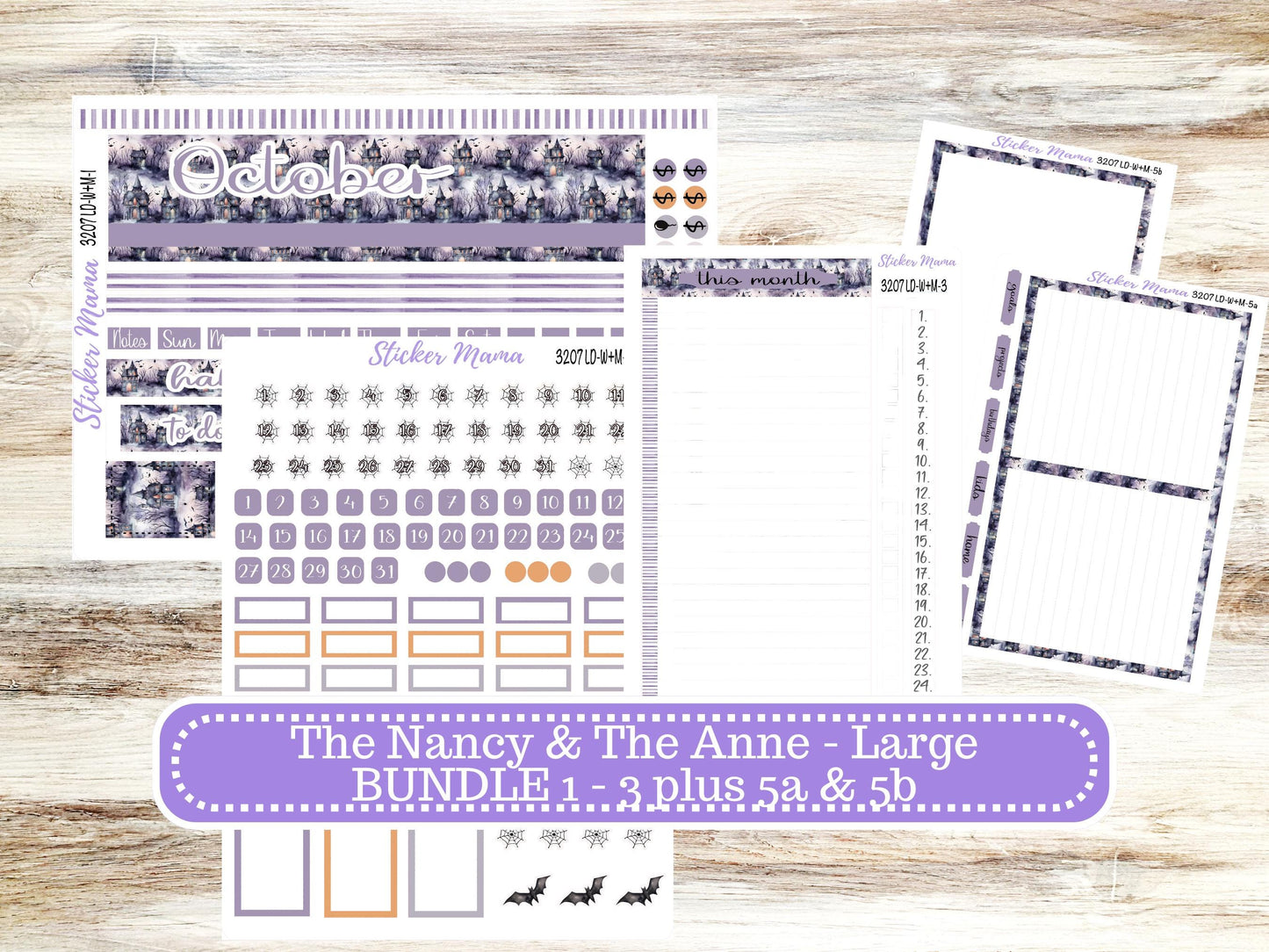 LAUREL DENISE Week + Month PLANNER Monthly Kit #3207 || Laurel Denise Kit || Laurel Denise Horizontal Vertical || Haunted Haven || Aug 25