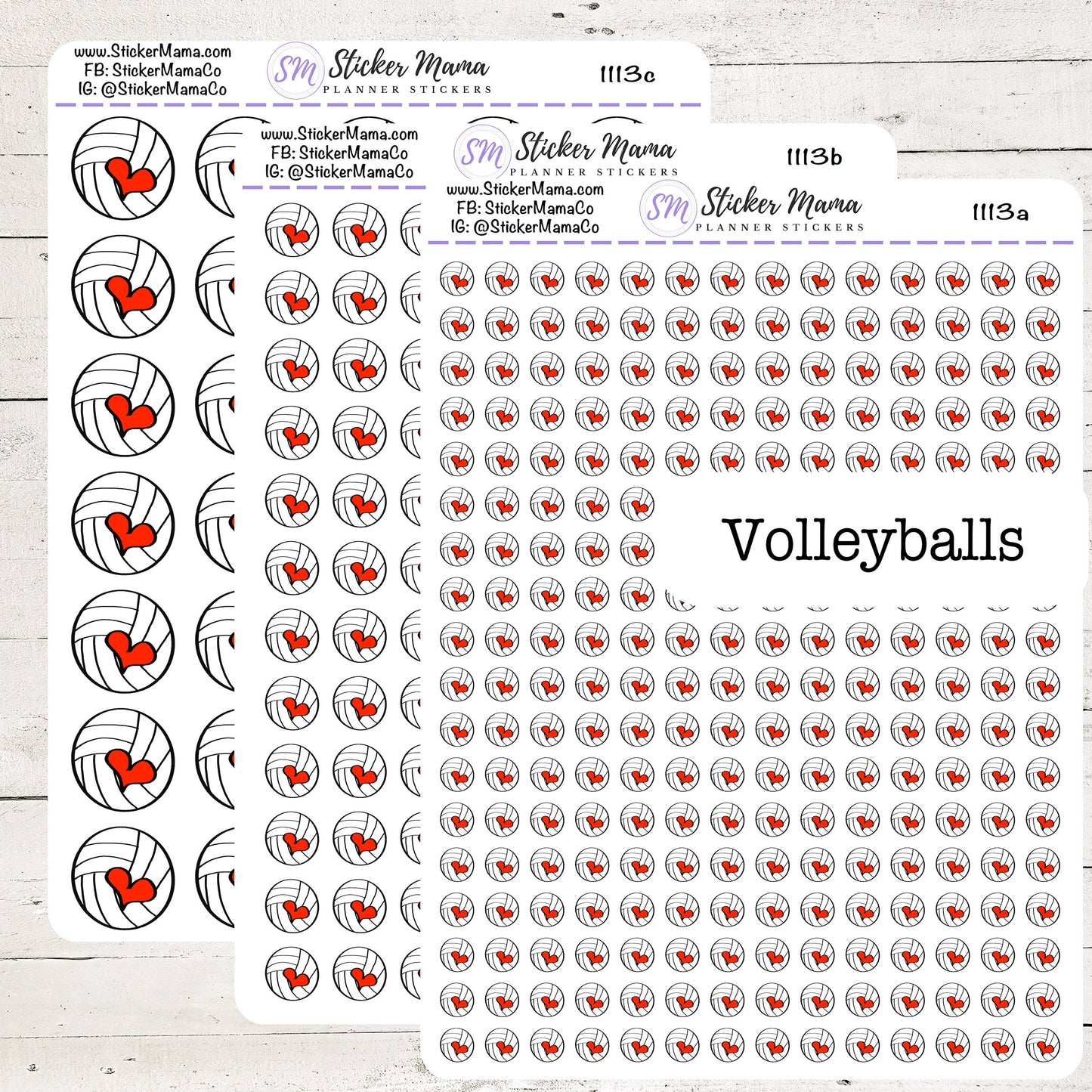 SS-1113 - DOODLE VOLLEYBALL Planner Stickers - Volleyball Stickers - Volleyball Games - Volleyball Practice