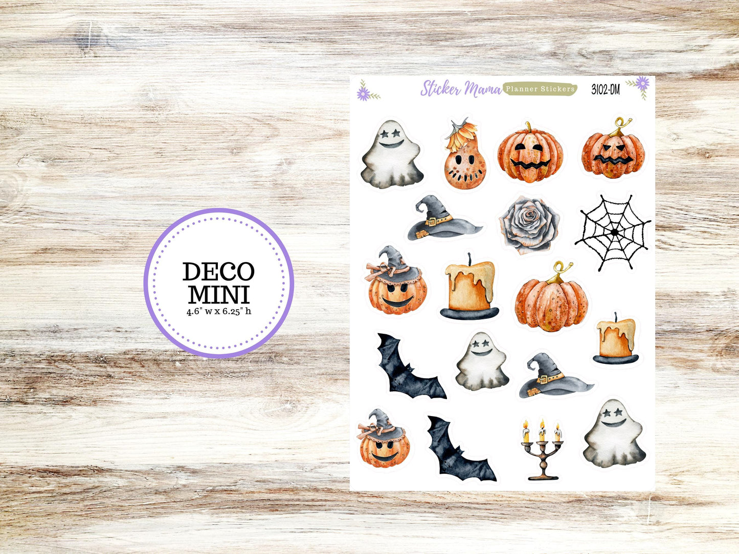 DECO-3102 || Jack - O - Lantern || PLANNER STICKERS || Spring Stickers ||