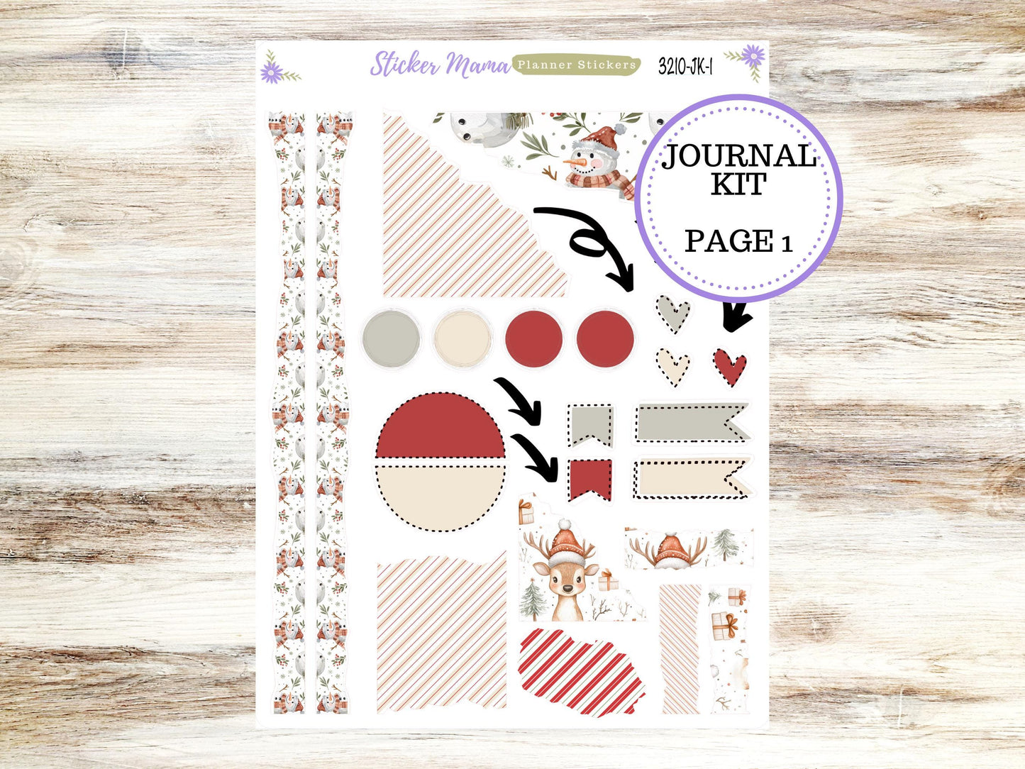 JOURNALING KIT || #3210 || Frosty Friends || Journal Planner || Planner Stickers || Journal Stickers