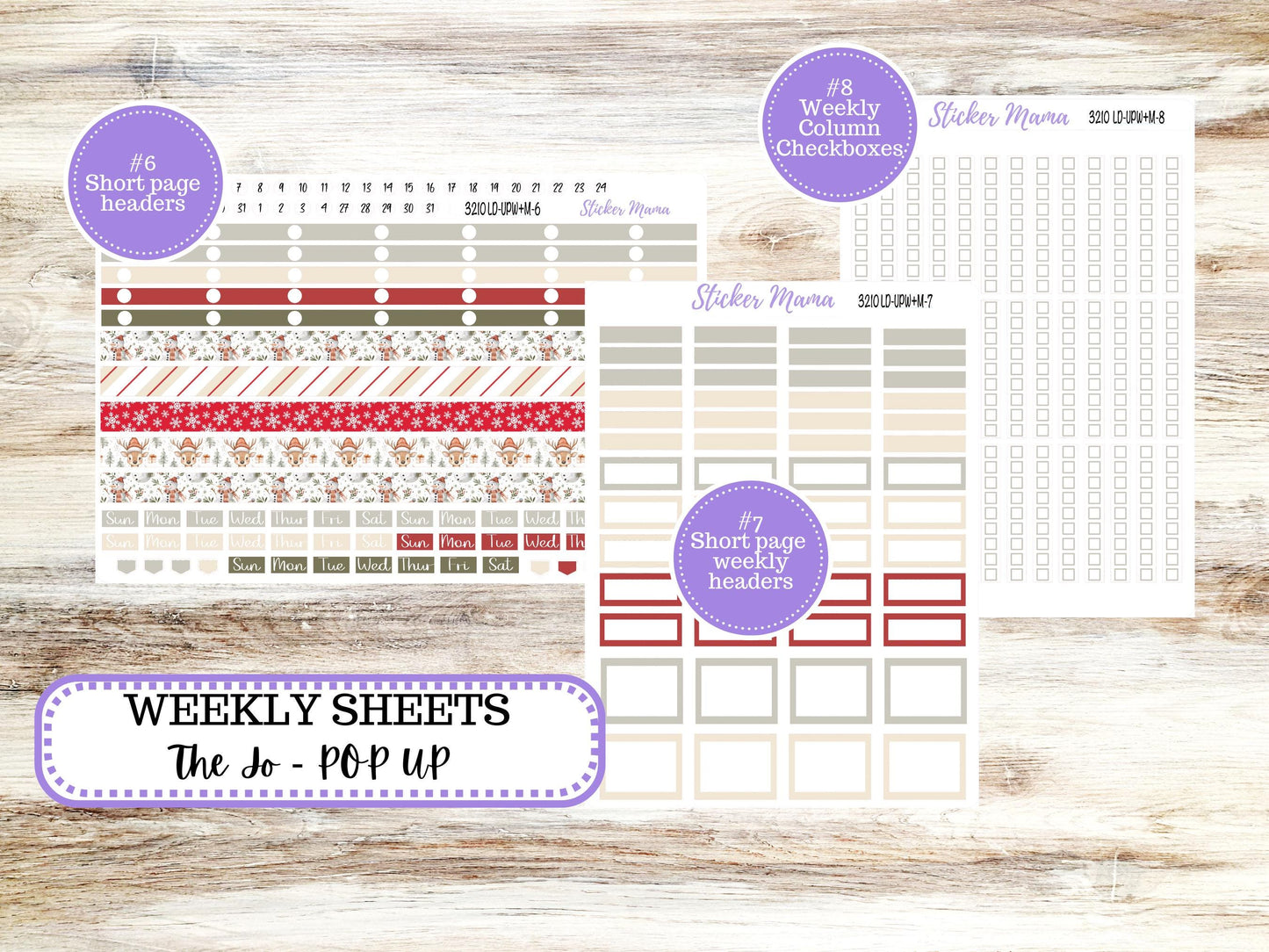 LD POP-UP Week+Month Planner Kit #3210 || The Jo || Frosty Friends || Laurel Denise Kit || Laurel Denise Stickers || Sept 25