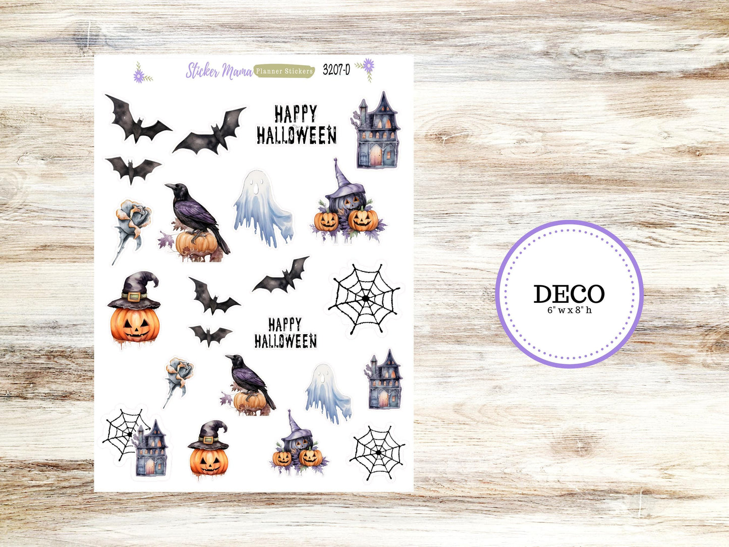 DECO-3207 || Haunted Haven Deco || PLANNER STICKERS || Halloween Stickers ||