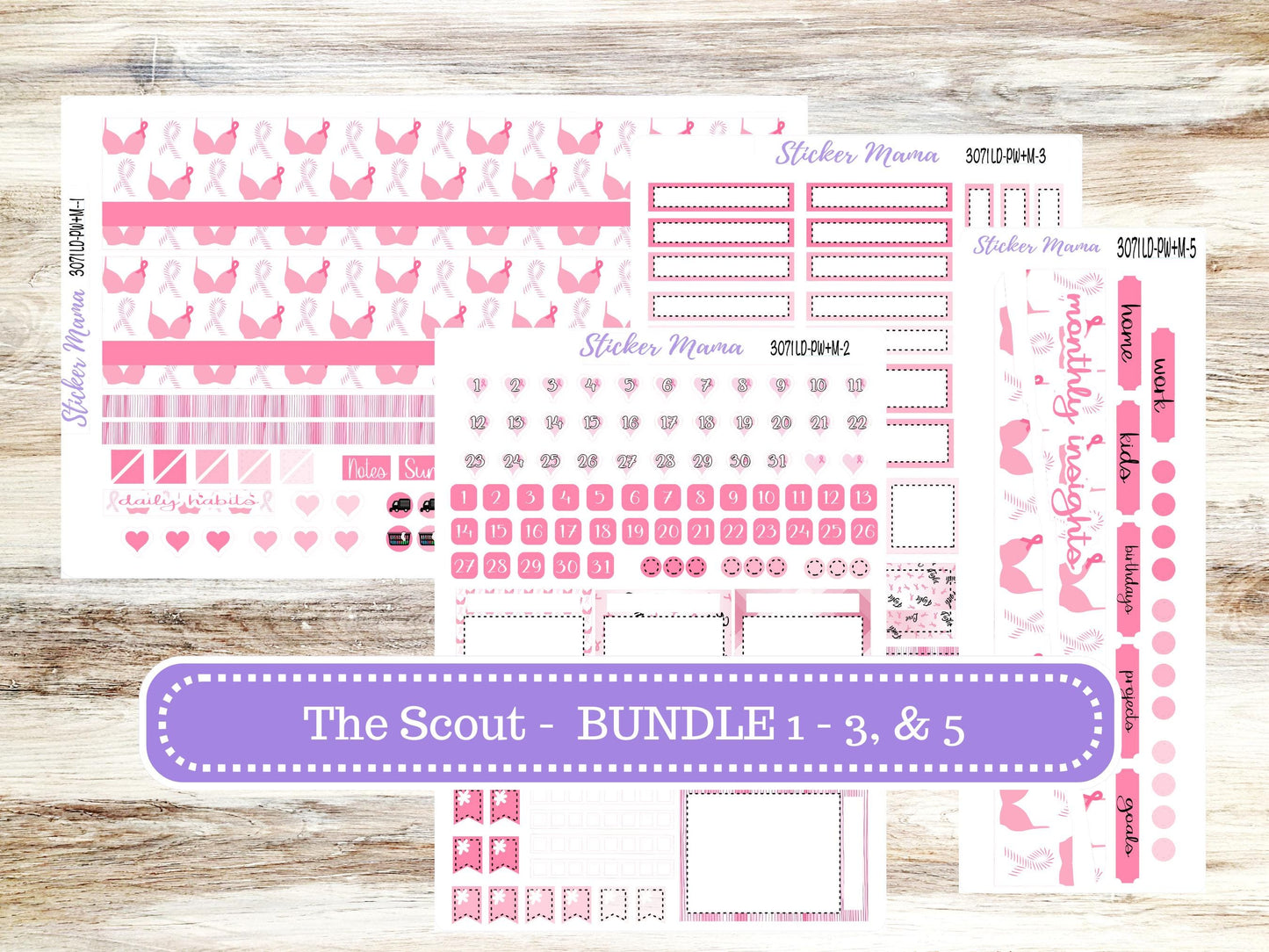 LD "The Scout" || PORTRAIT Weekly + Monthly Planner Kit #3071 || Breast Cancer || Laurel Denise Kit Portrait || Aug 25