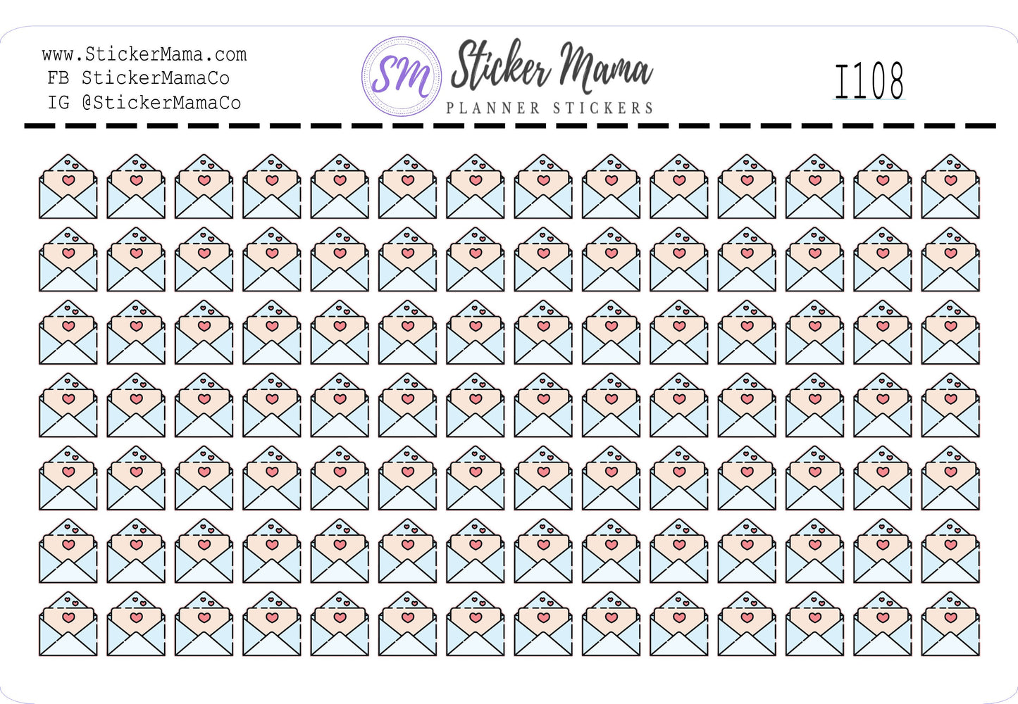 ENVELOPE PLANNER STICKERS I-108 Envelope Stickers Mail Stickers Planner Mail Envelope Kits E-Mail Stickers Email Envelope Planner Sticker