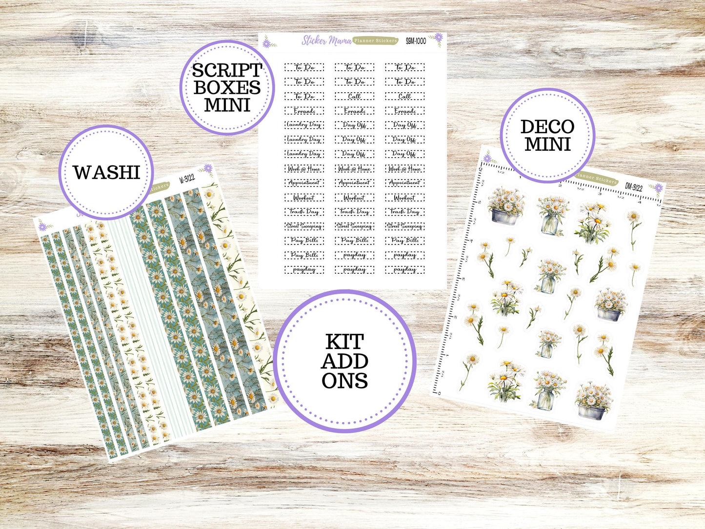 A5-DAILY DUO-Kit #3122 || Vintage Bloom || Planner Stickers - Daily Duo A5 Planner - Daily Duo Stickers - Daily Planner
