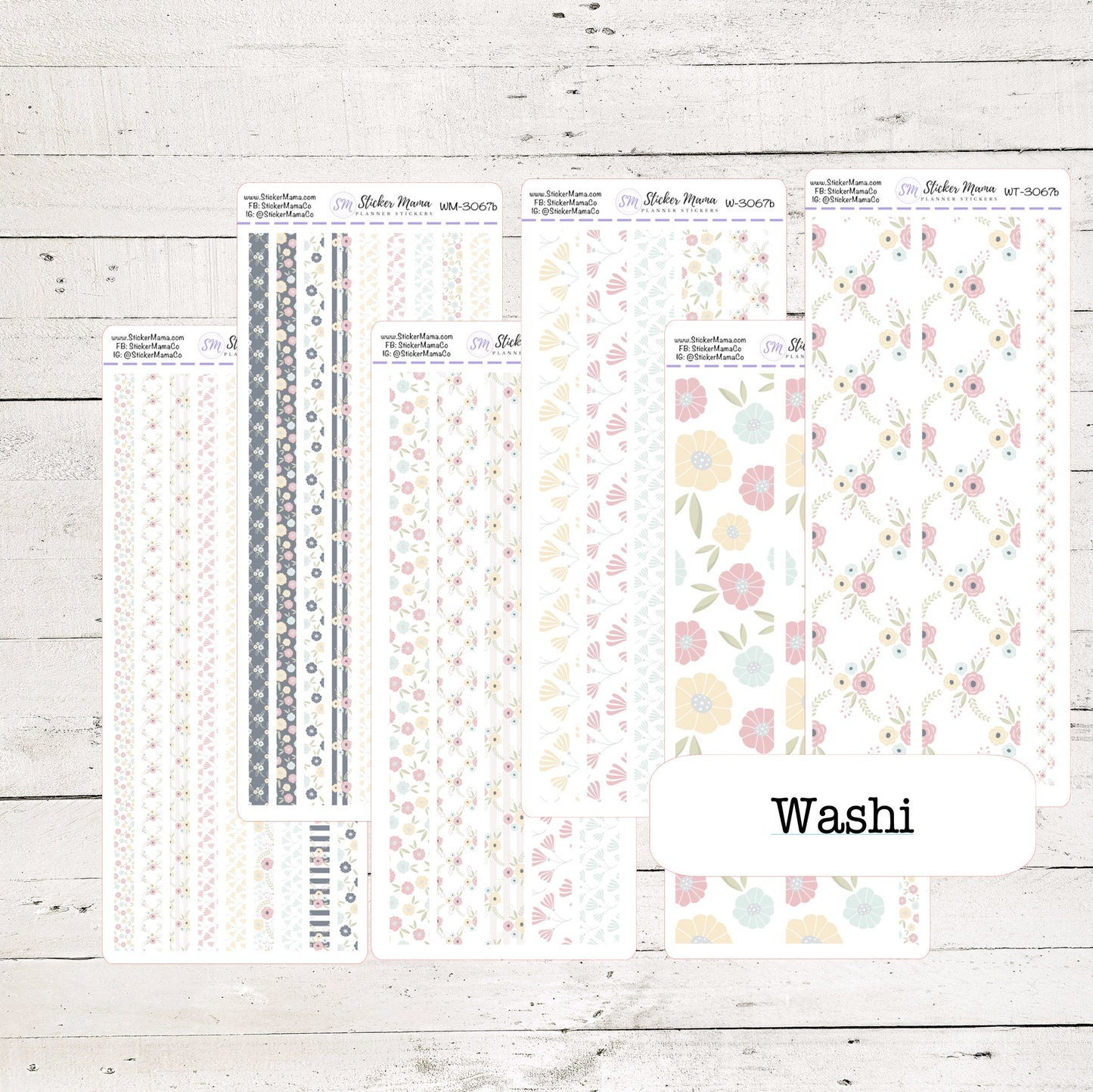 W-3067 - WASHI STICKERS - Spring Time - Planner Stickers - Washi for Planners