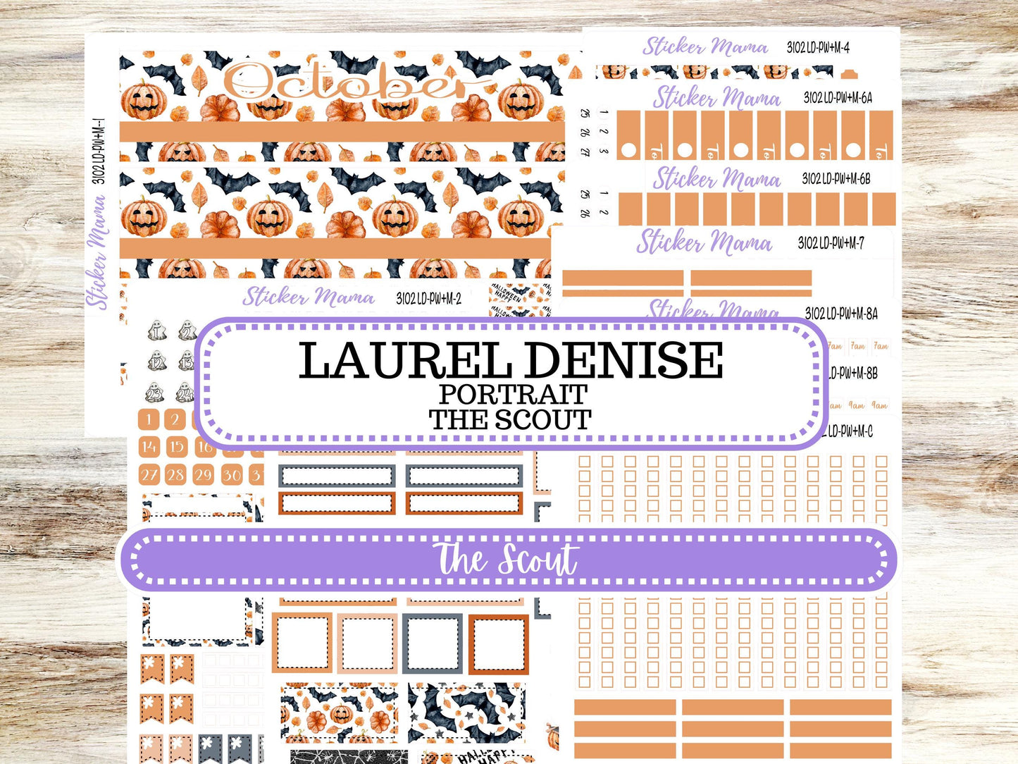 LD "The Scout" || PORTRAIT Weekly + Monthly Planner Kit #3102 || Pumpkin Town || Laurel Denise Kit Portrait || Aug 25