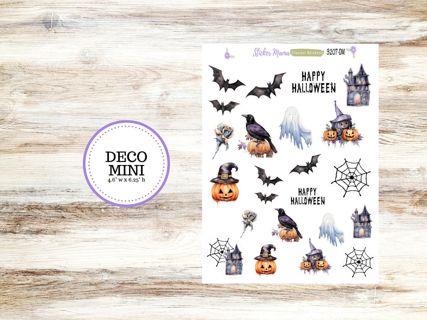 DECO-3207 || Haunted Haven Deco || PLANNER STICKERS || Halloween Stickers ||