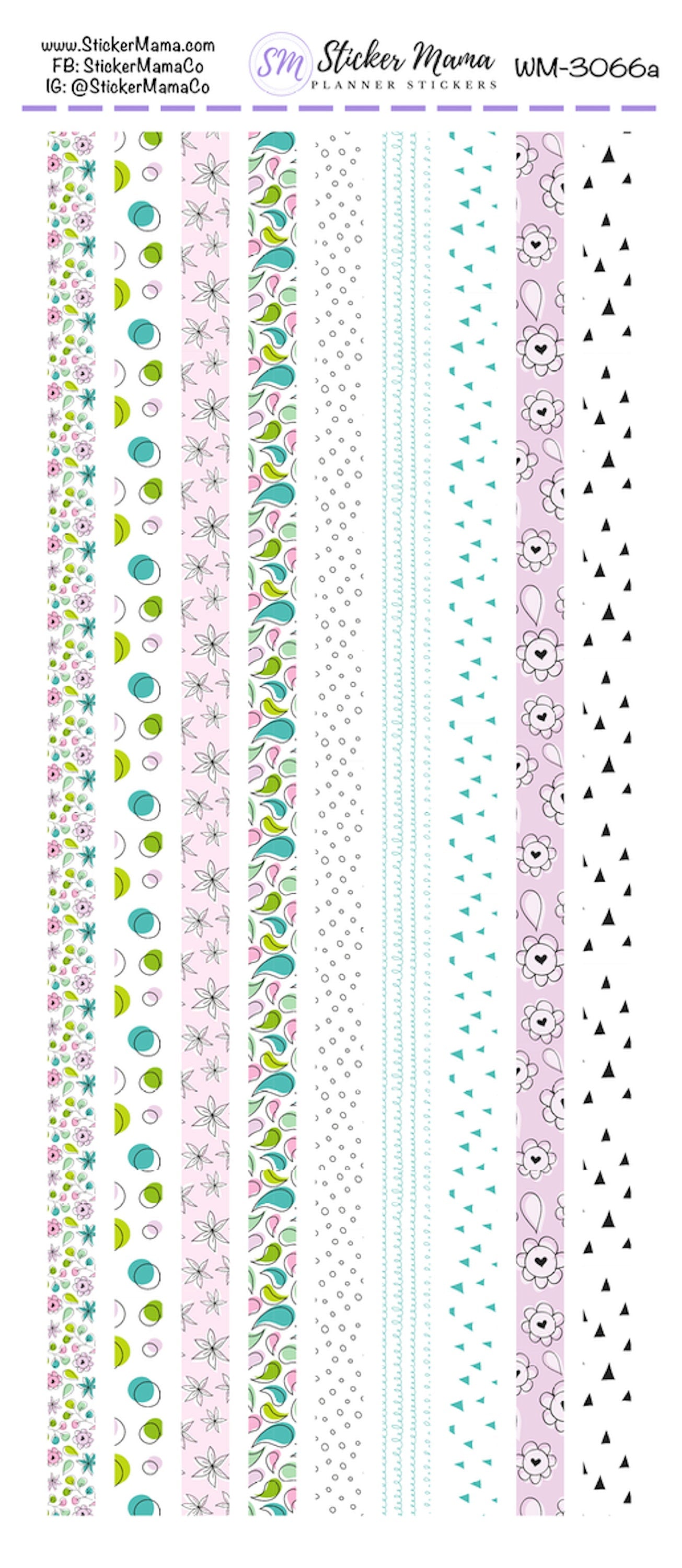 W-3066 - WASHI STICKERS - Spring Floral - Planner Stickers - Washi for Planners