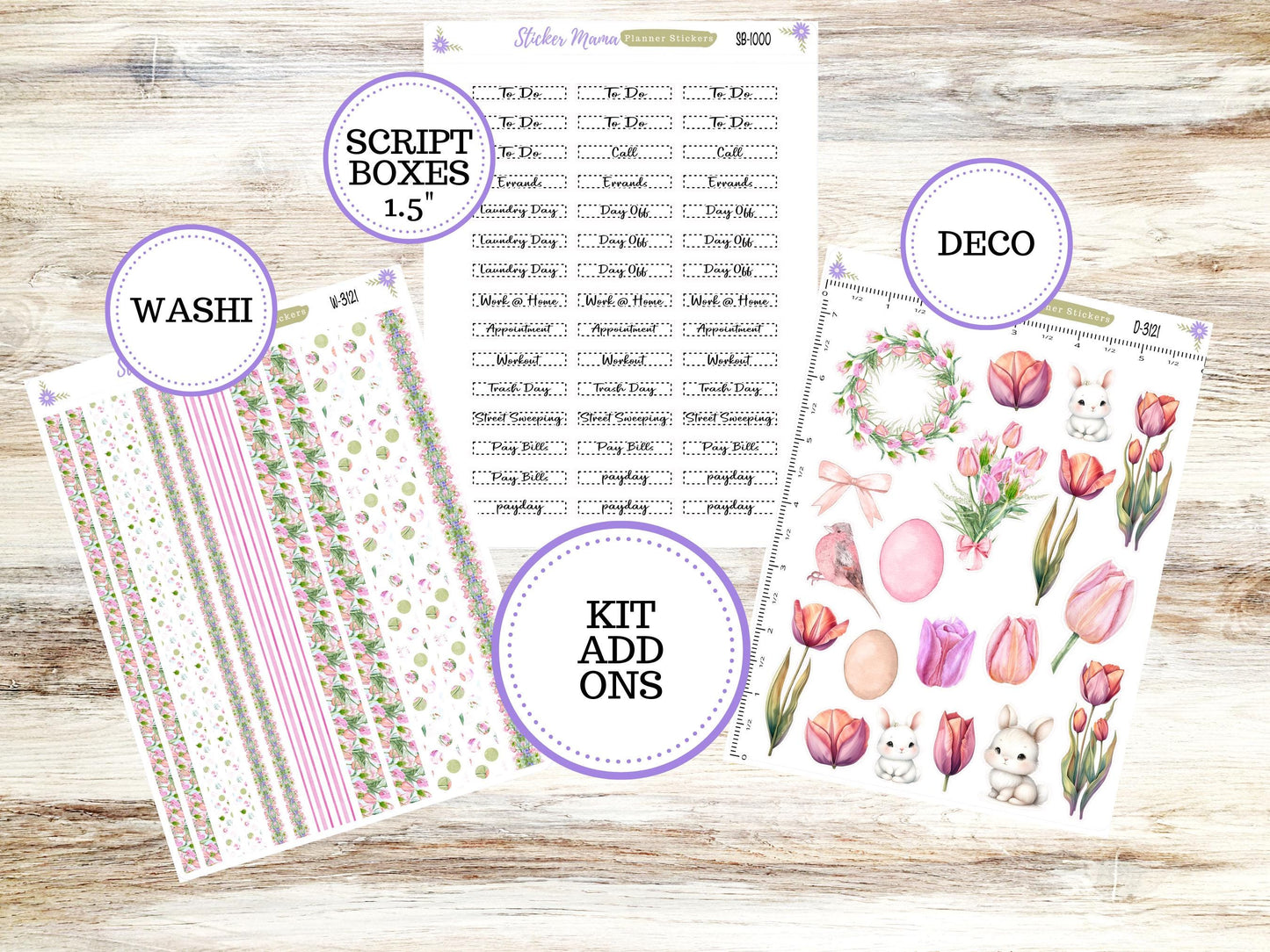 LAUREL DENISE PROJECT Planner Kit #3121 || Easter Petals || Laurel Denise Kit || Laurel Denise Stickers || || Any Month ld