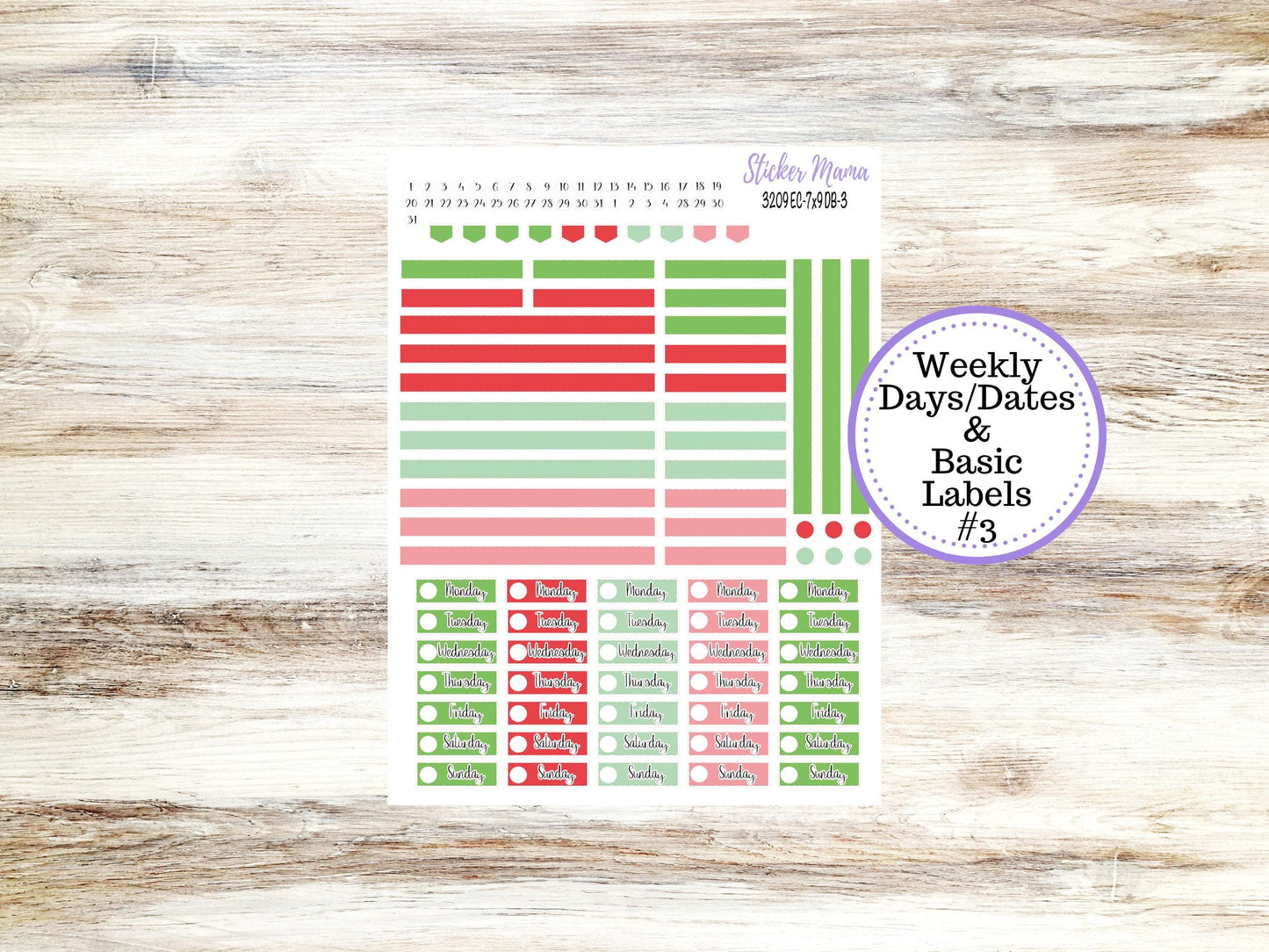 ERIN CONDREN Dashboard Planner Kit DB-3209 || Jolly Pines || Dashboard Planner Sticker Kit || Erin Condren ||