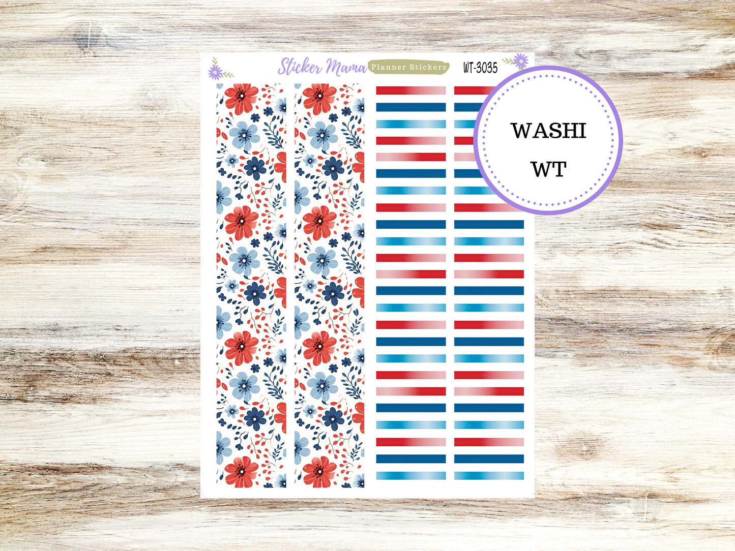 WASHI PLANNER STICKERS || 3035 || American Dream || Washi Stickers || Planner Stickers || Washi for Planners
