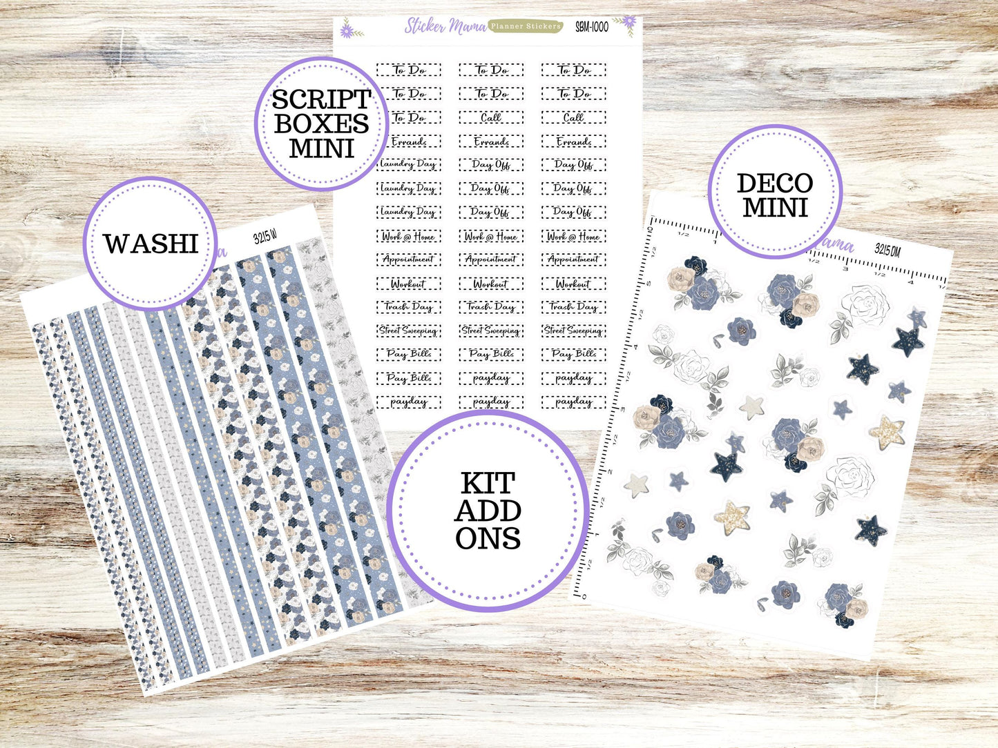 Journal Planner Sticker Kit | Charming Roses #3215