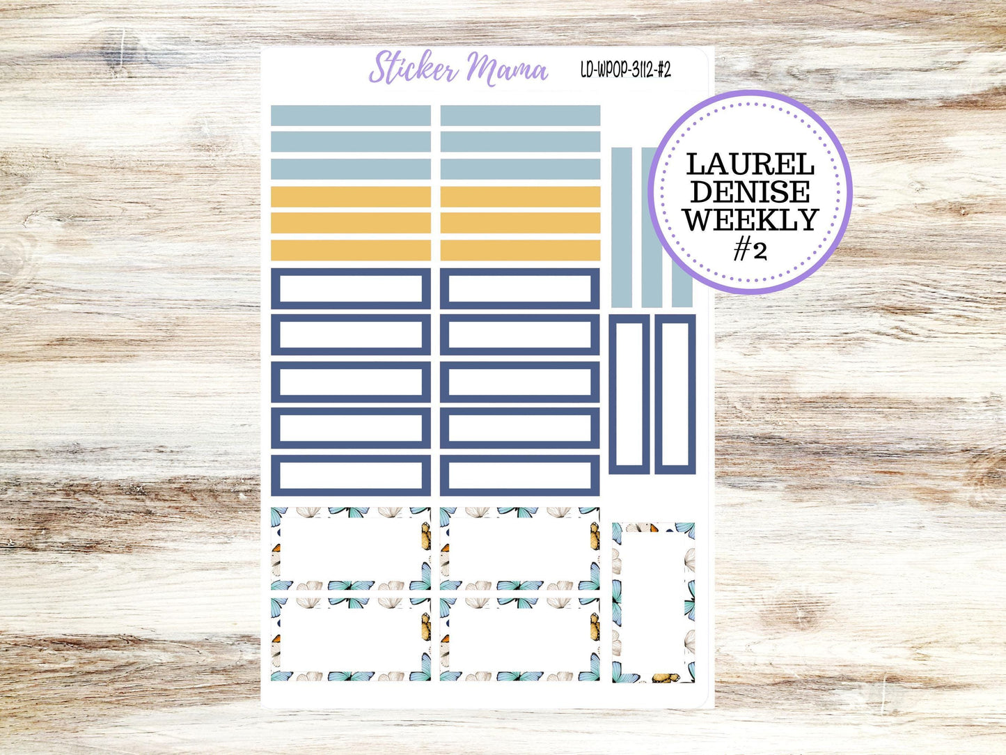 LAUREL DENISE Weekly PORTRAIT || Planner Kit #3112 || Butterfly Bliss || Laurel Denise Kit || Laurel Denise Stickers || ld