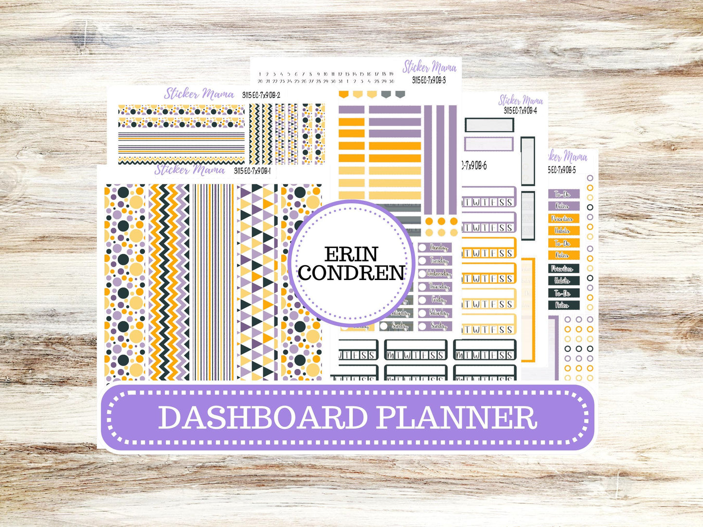 ERIN CONDREN Dashboard Planner Kit DB-3115 || Spooky Palette || Dashboard Planner Sticker Kit || Erin Condren ||
