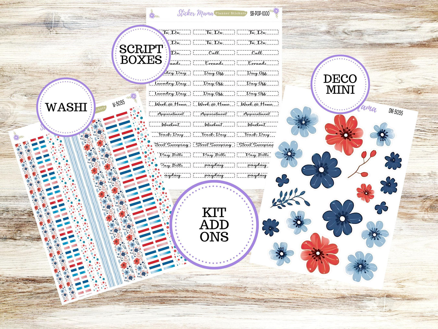 LAUREL DENISE Weekly PORTRAIT || Planner Kit #3035 || American Dream || Laurel Denise Kit || Laurel Denise Stickers || March 25