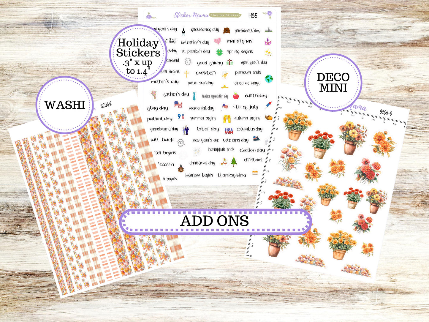 Laurel Denise Large Scout Planner Sticker Kit | Portrait Weekly + Monthly | September Falling Color 3206 | 6/26