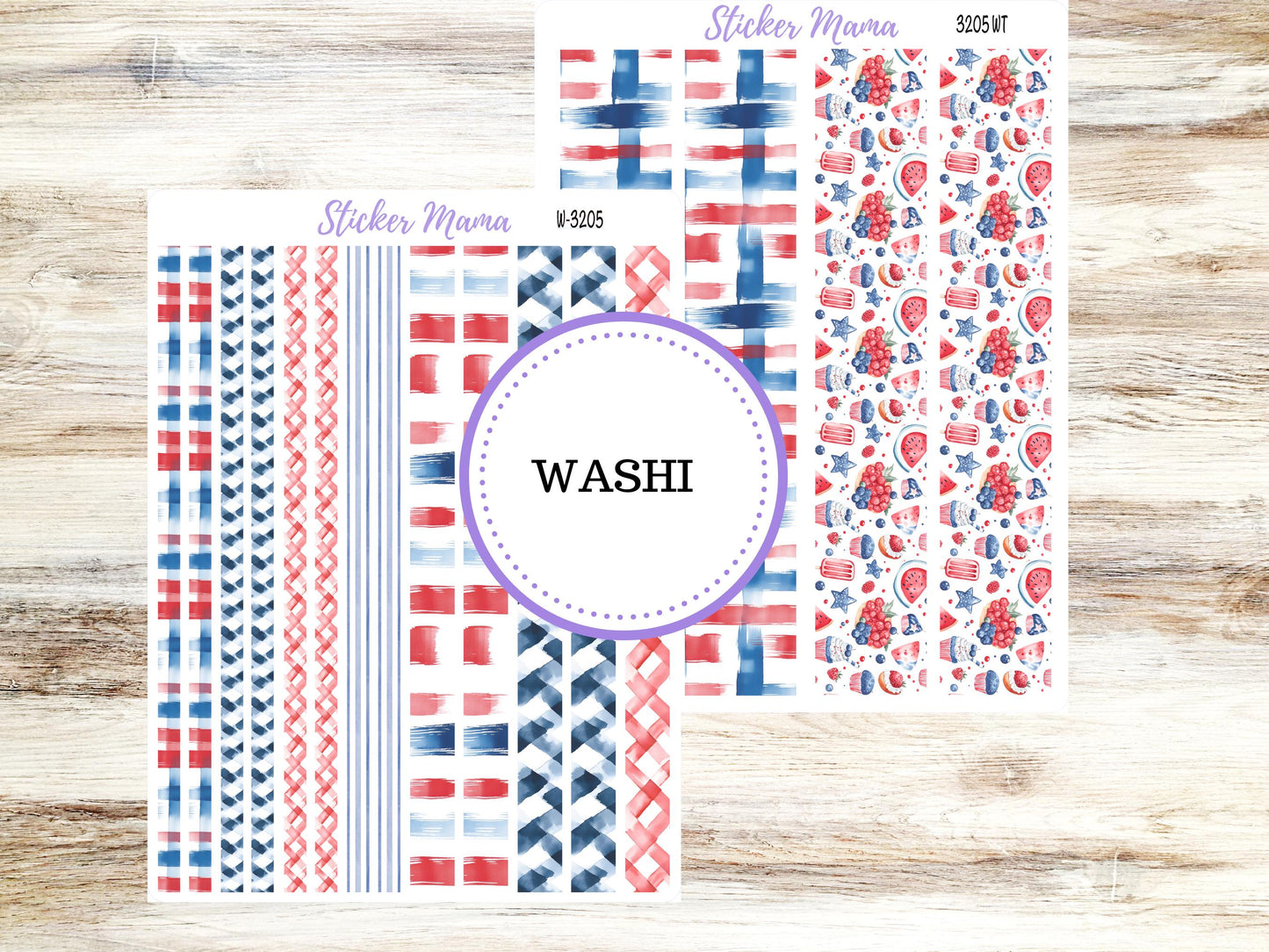 WASHI PLANNER STICKERS || 3205 || Patriotic Festivities || Washi Stickers || Planner Stickers || Washi for Planners
