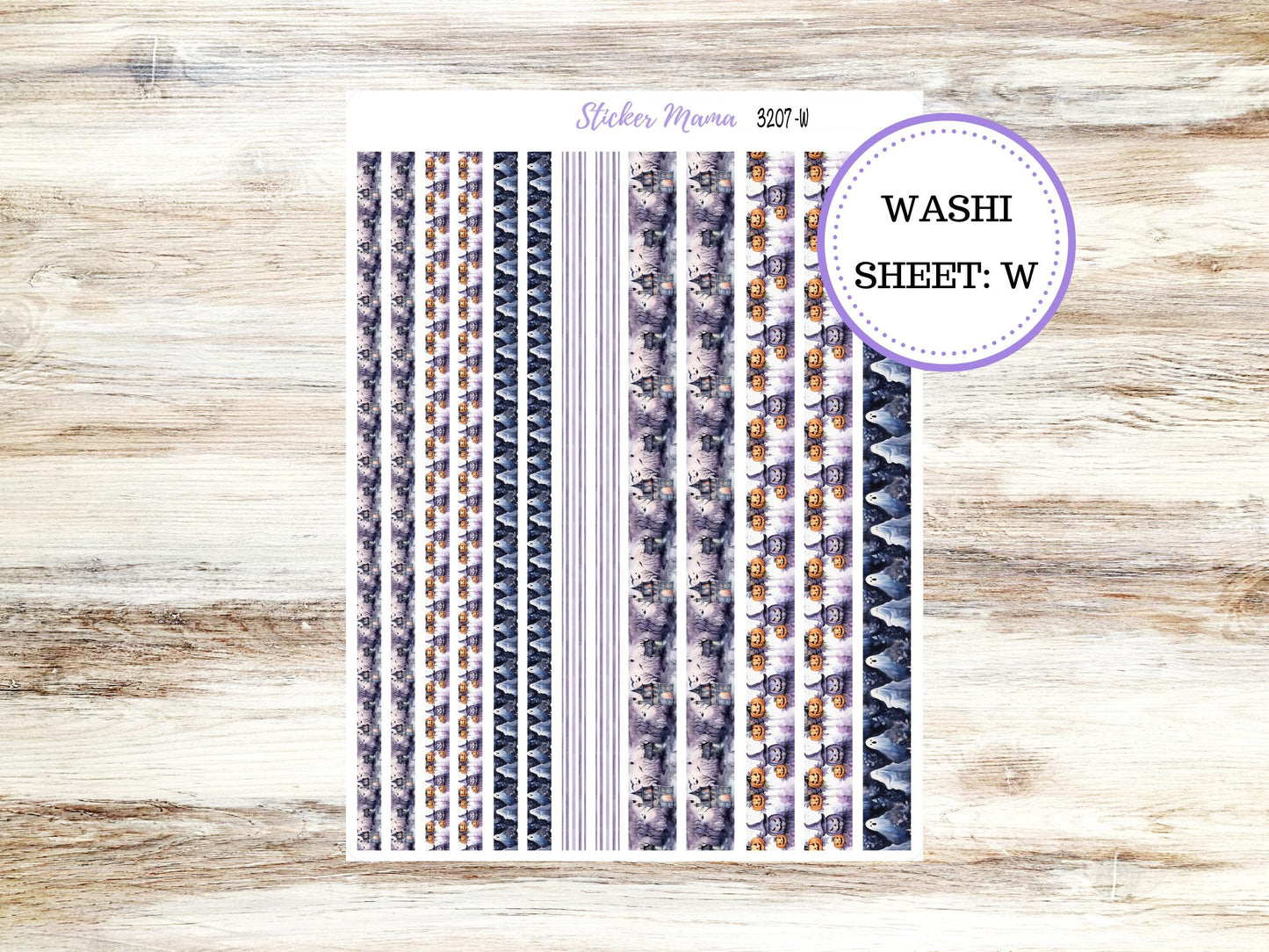 WASHI PLANNER STICKERS || 3207 || Haunted Haven || Halloween Washi Stickers || Planner Stickers || Monthly Header