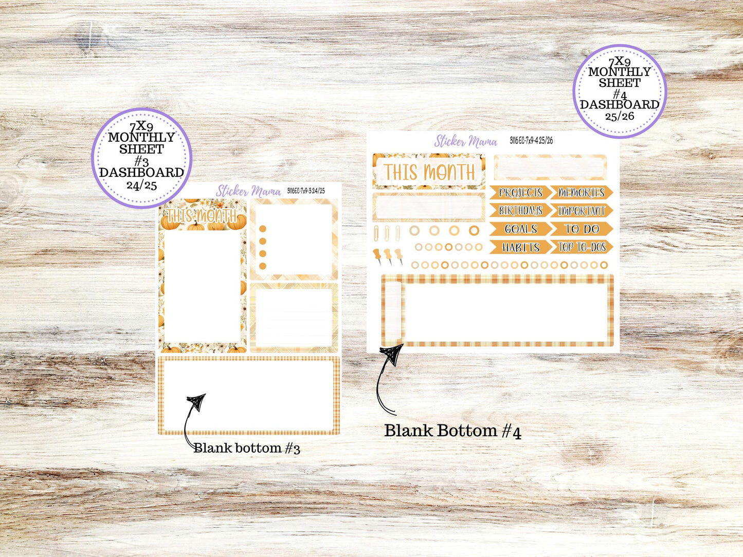ERIN CONDREN Monthly Kit-3116 || 7X9 || Floral Harvest - 7x9 ec November Monthly Kit - November Monthly Planner Kits - Monthly Pages