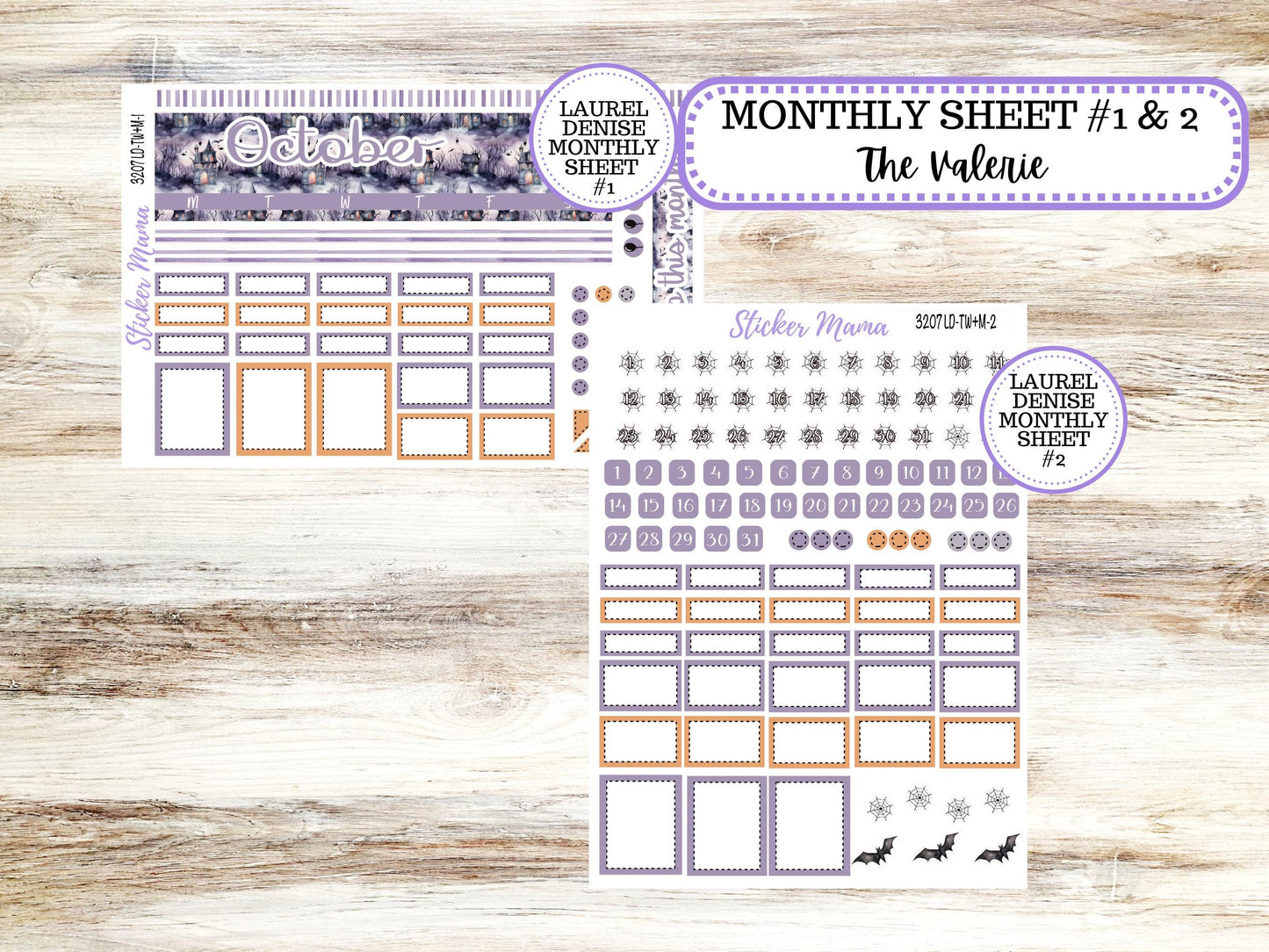 LD "The Valerie" || TEACHER Week + Month Planner Kit #3207 || Haunted Haven ||Laurel Denise Kit || Laurel Denise Teacher Planner || Aug 25
