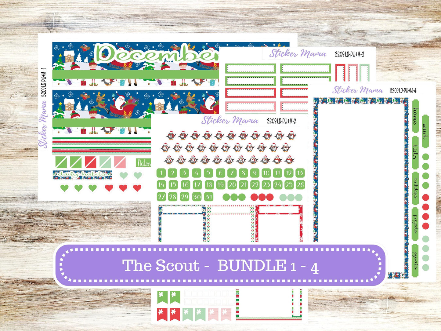 LD "The Scout" || PORTRAIT Weekly + Monthly Planner Kit #3209 || December || Laurel Denise Kit Portrait || Jolly Pines || 9-25