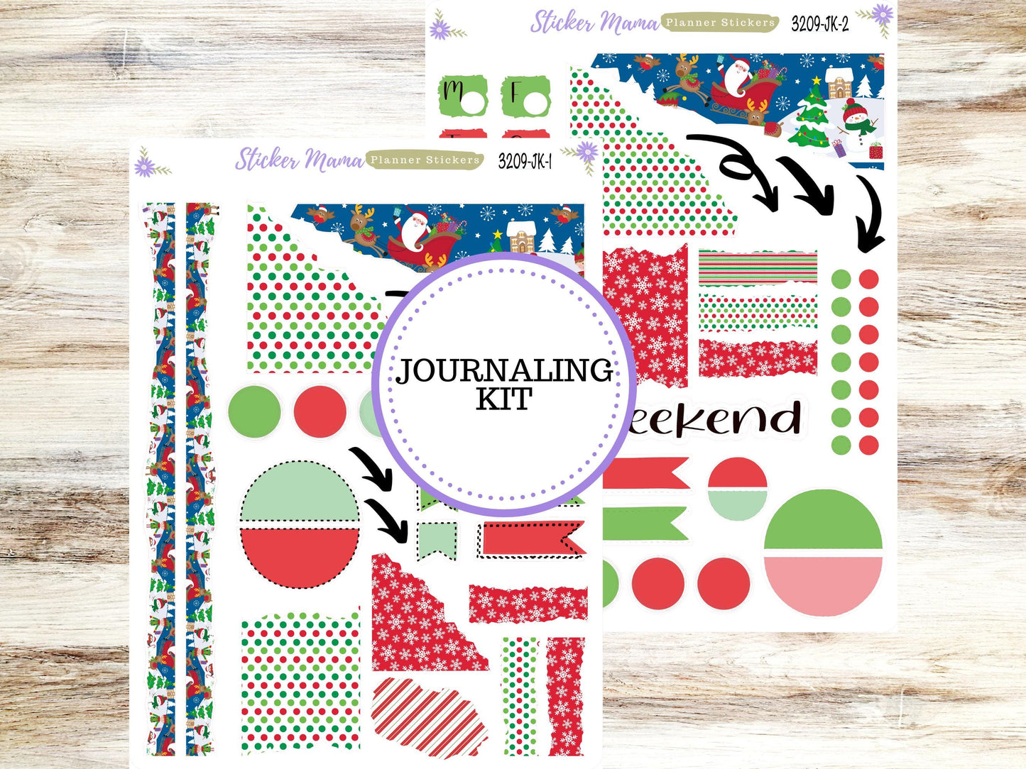 JOURNALING KIT || #3209 || Jolly Pines || Journal Planner || Planner Stickers || Journal Stickers
