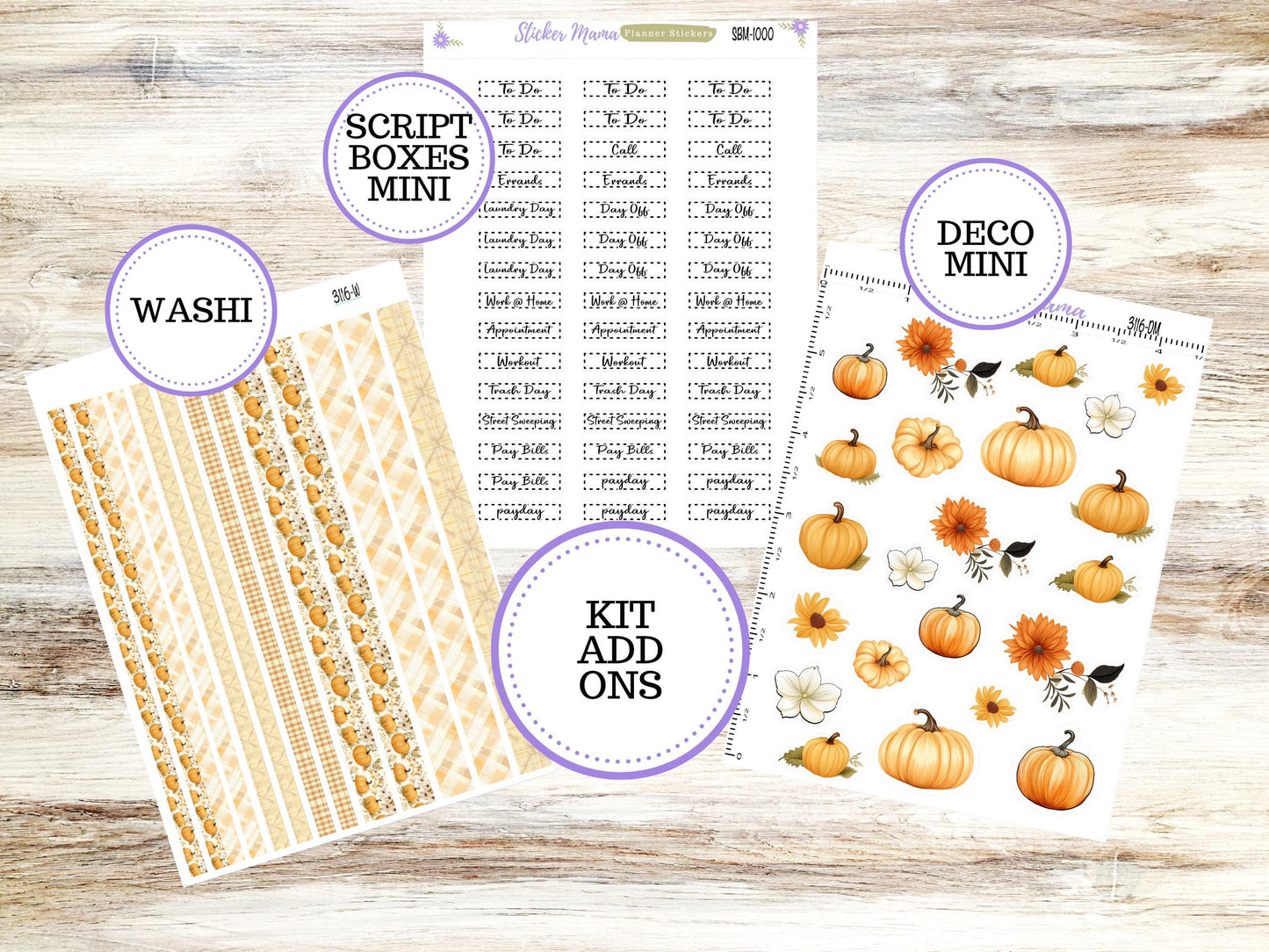 JOURNALING KIT || #3116 || Pumpkin Spice || Journal Planner || Planner Stickers || Journal Stickers