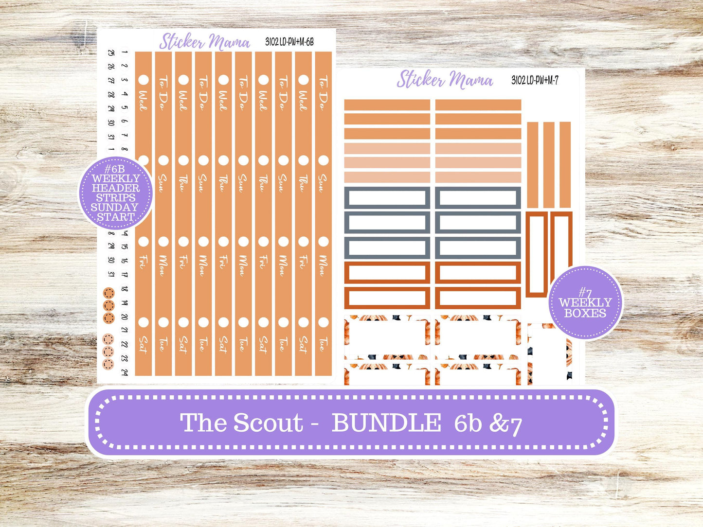 LD "The Scout" || PORTRAIT Weekly + Monthly Planner Kit #3102 || Pumpkin Town || Laurel Denise Kit Portrait || Aug 25