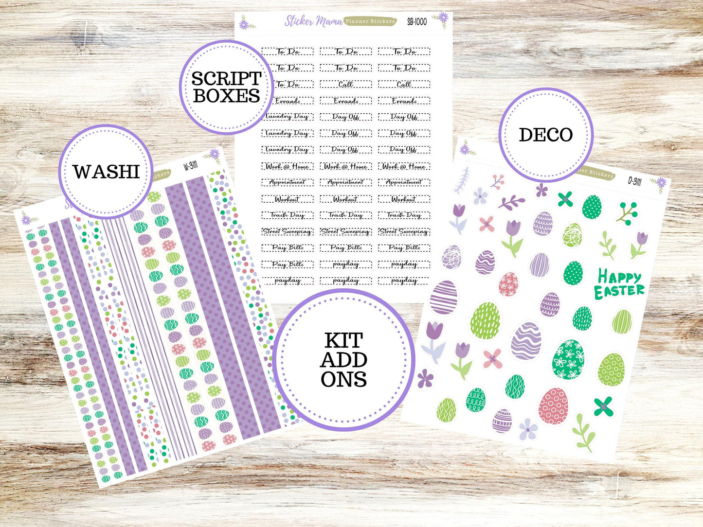 SIMPLE KIT || #3111 || Egg Extravaganza || Any Kind Planner || Planner Stickers || Planner Stickers
