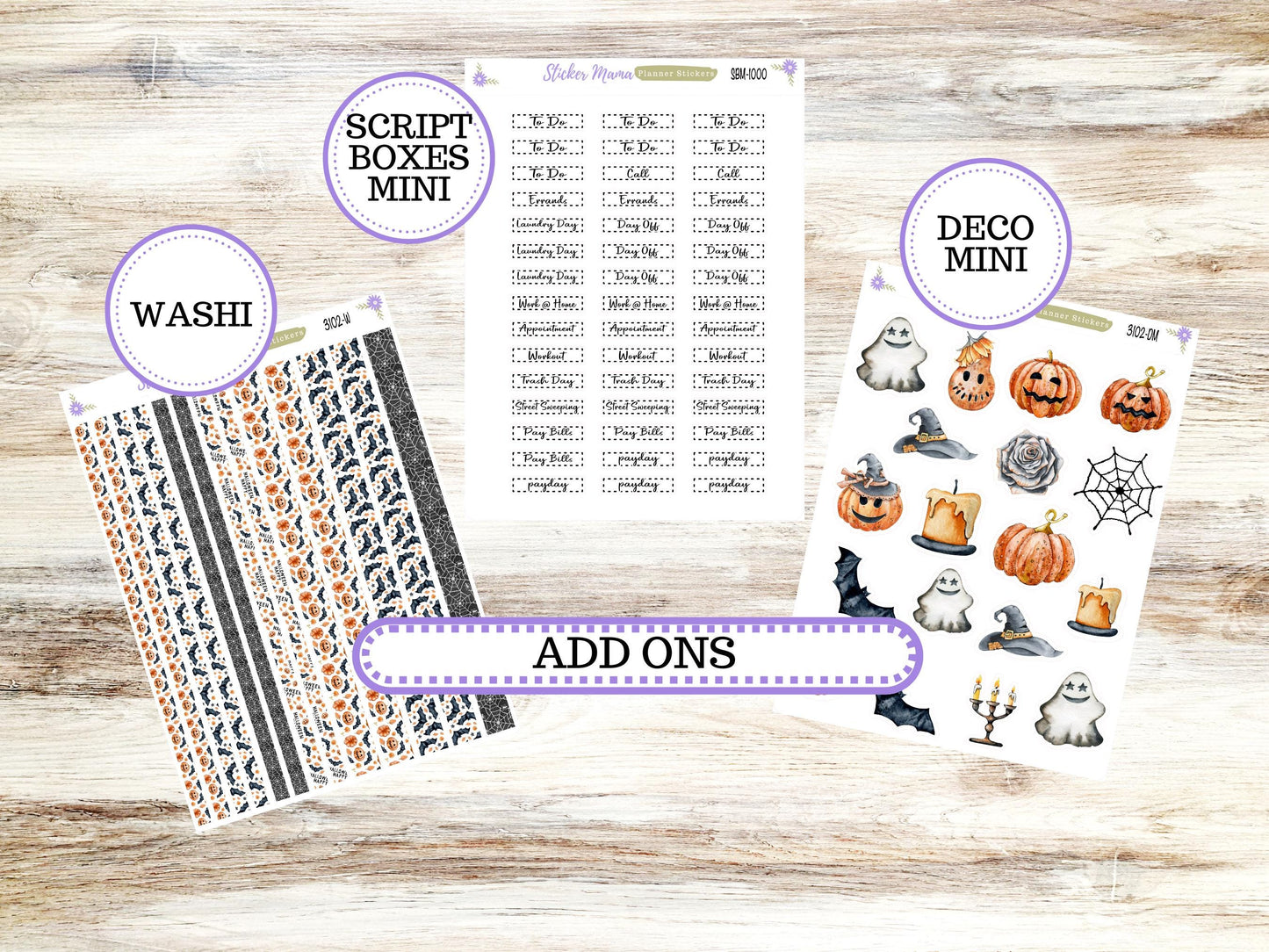LD SMALL "The Anne" & "The Nancy" || MINI Week + Month Planner Kit #3102 || Laurel Denise Horizontal Vertical || Pumpkin Town || Aug 25