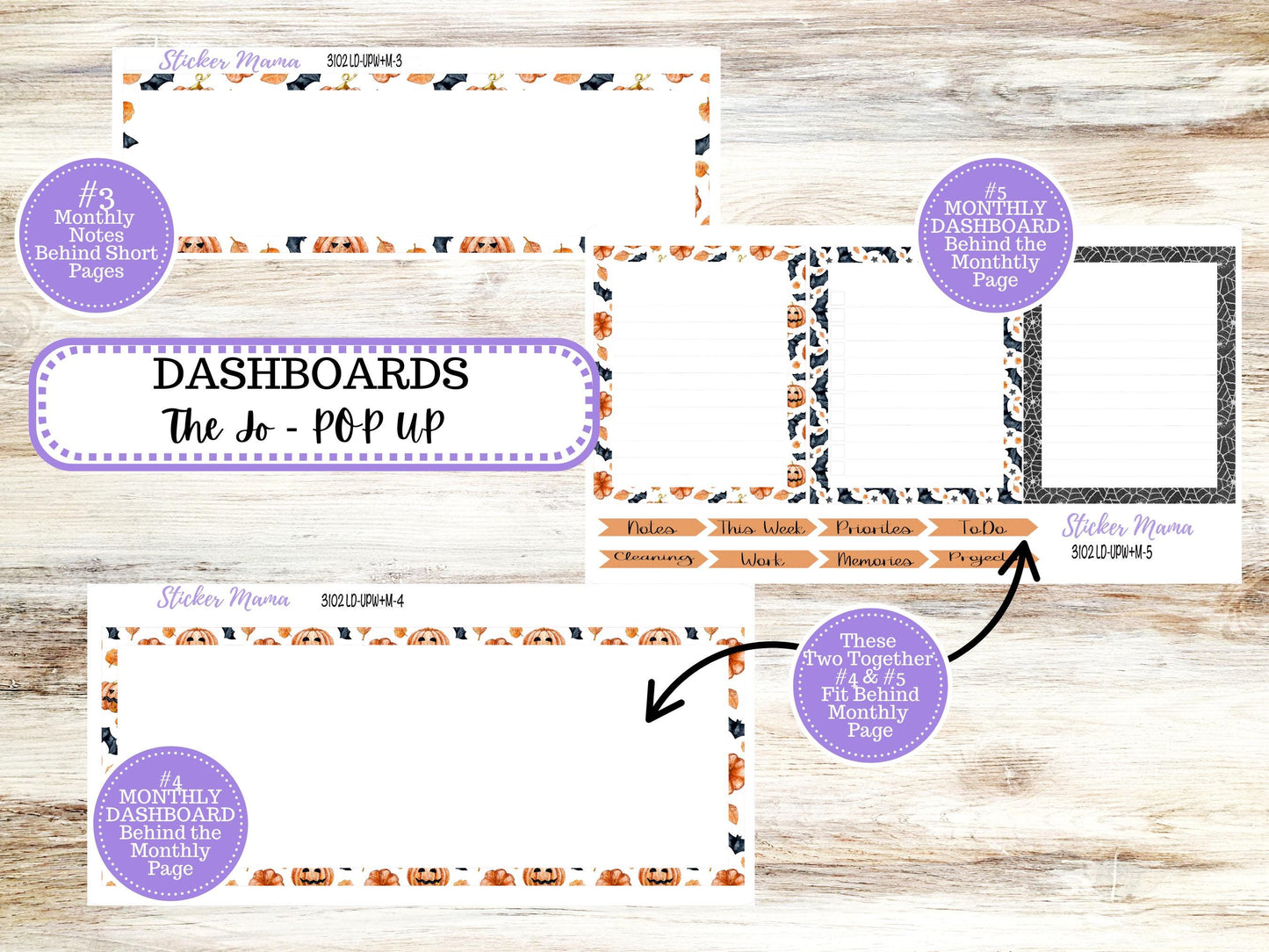 LD POP-UP Week+Month Planner Kit #3102 || The Jo || Pumpkin Town || Laurel Denise Kit || Laurel Denise Stickers || Aug 25