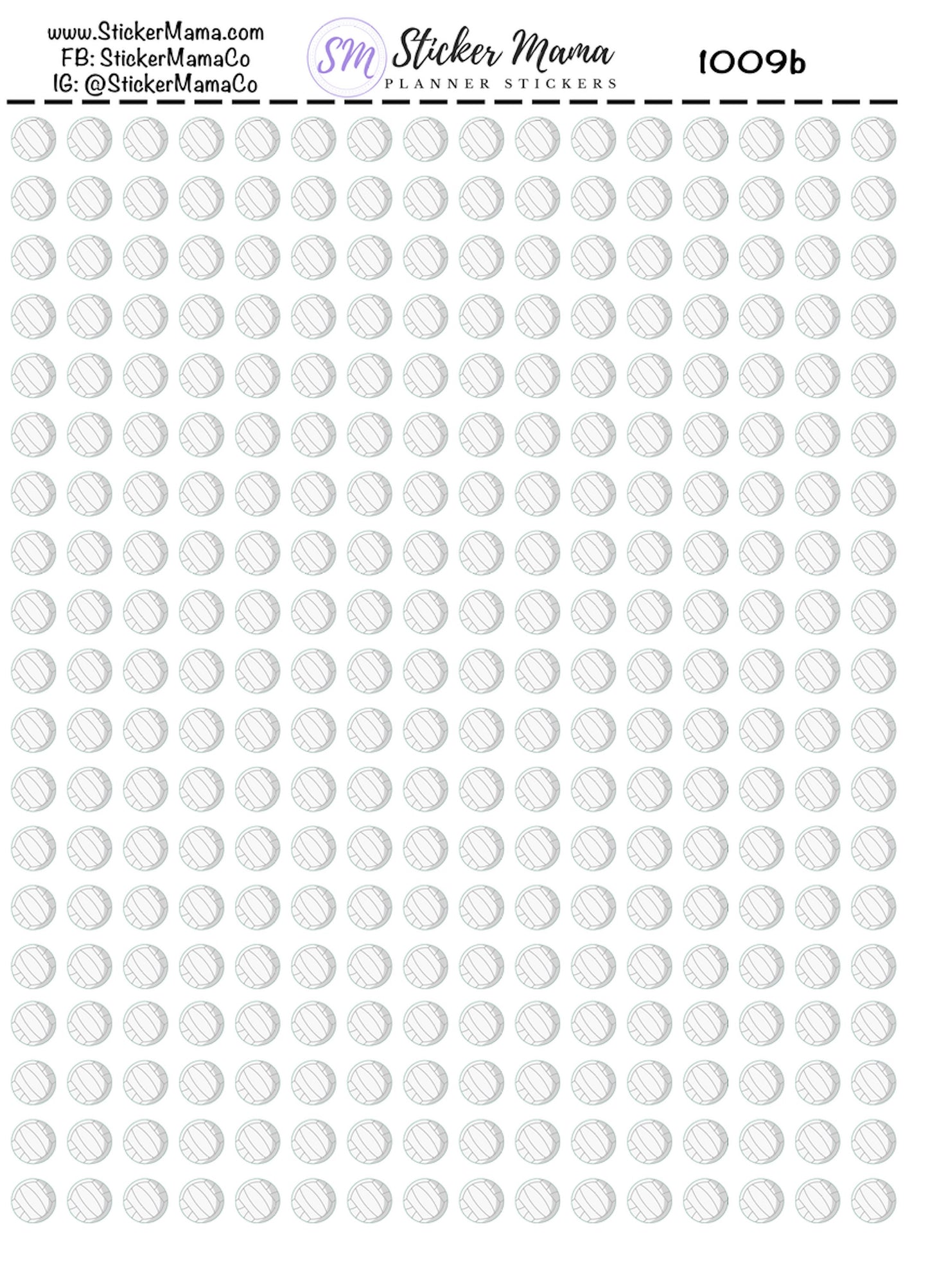 1009 - VOLLEYBALL Planner Stickers - Sports Stickers
