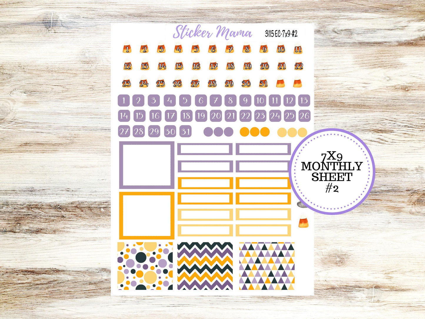 ERIN CONDREN Monthly Kit-3115 || 7X9 || Spooky Palette - 7x9 ec October Monthly Kit - October Monthly Planner Kits - Monthly Pages