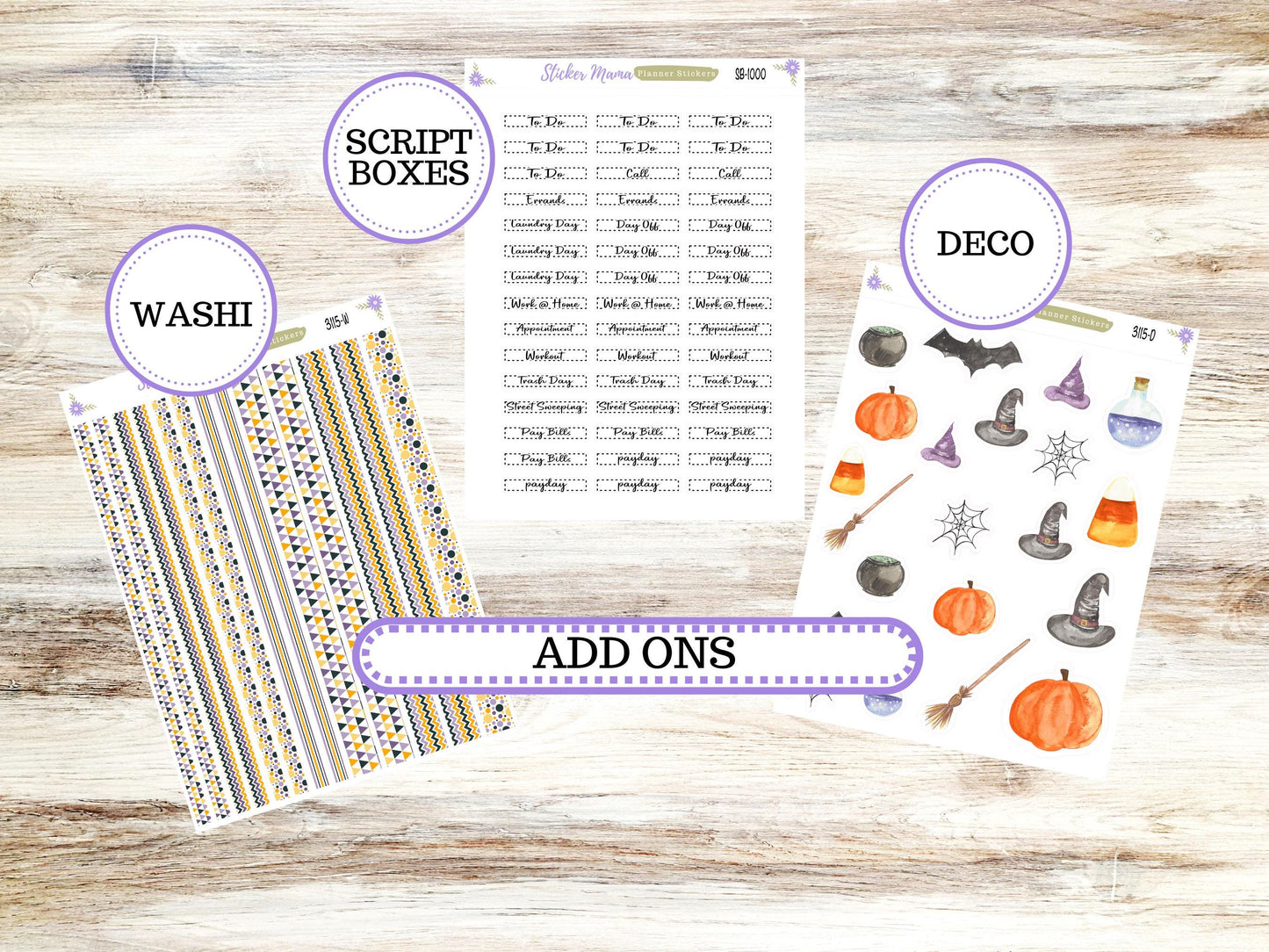 LAUREL DENISE Week + Month PLANNER Monthly Kit #3115 || Laurel Denise Kit || Laurel Denise Horizontal Vertical || Spooky Palette || Aug 25