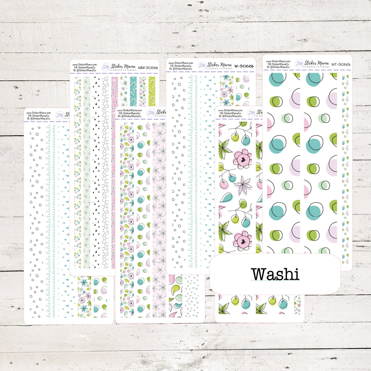 W-3066 - WASHI STICKERS - Spring Floral - Planner Stickers - Washi for Planners