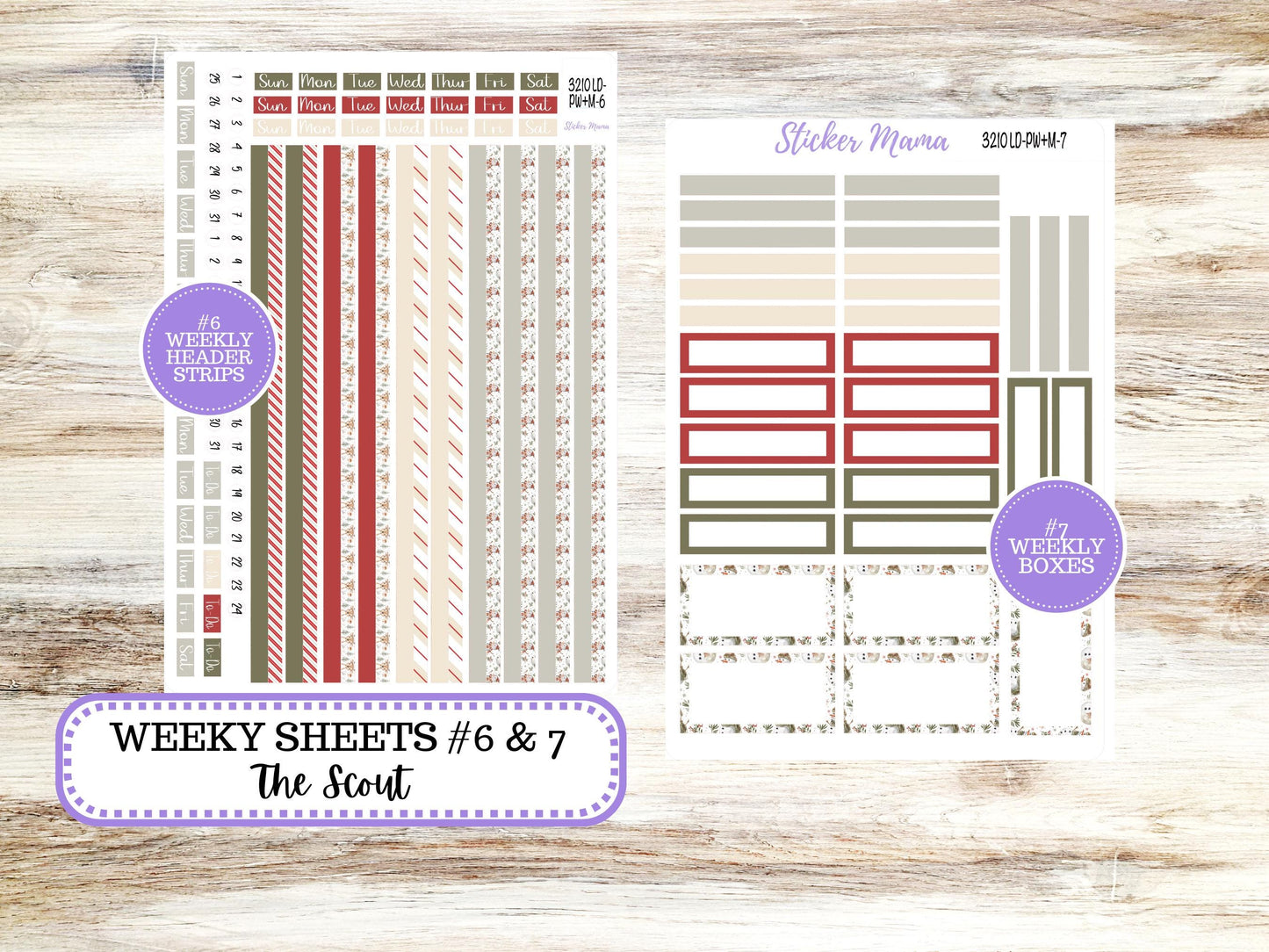 LD "The Scout" || PORTRAIT Weekly + Monthly Planner Kit #3210 || December || Laurel Denise Kit Portrait || Frosty Friends || 9-25