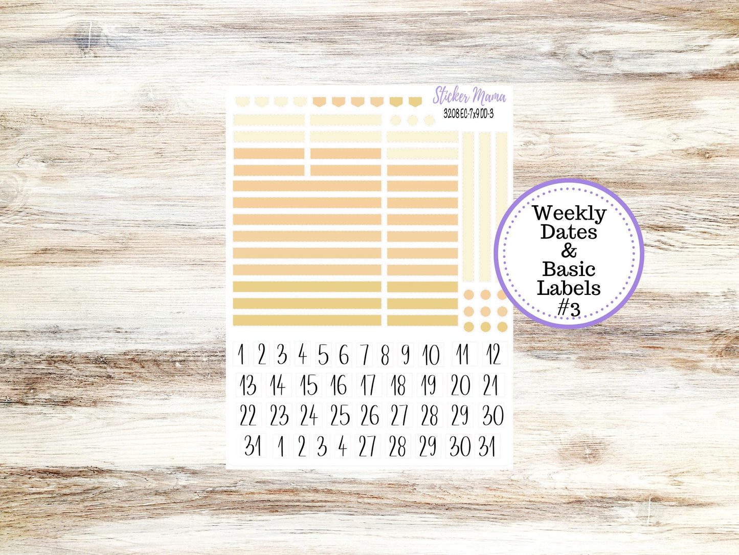 ERIN CONDREN Daily Duo Planner Kit DD-3208 || November - Fall Fields || Daily Duo Planner Sticker Kit || Erin Condren ||