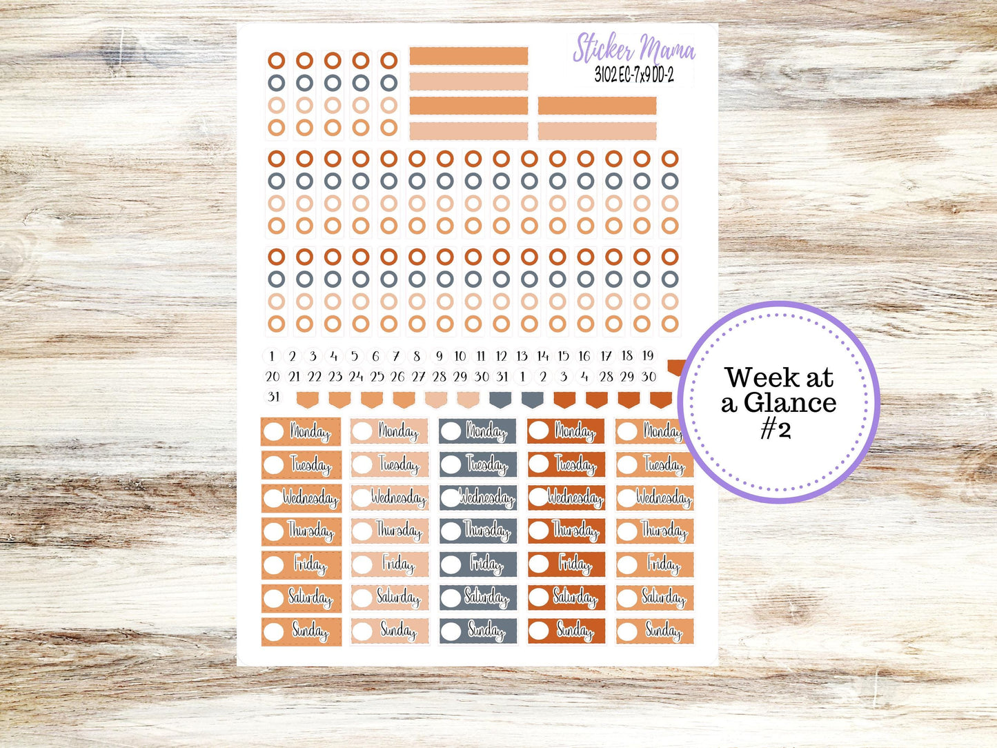 ERIN CONDREN Daily Duo Planner Kit DD-3102 || October - Pumpkin Town || Daily Duo Planner Sticker Kit || Erin Condren ||