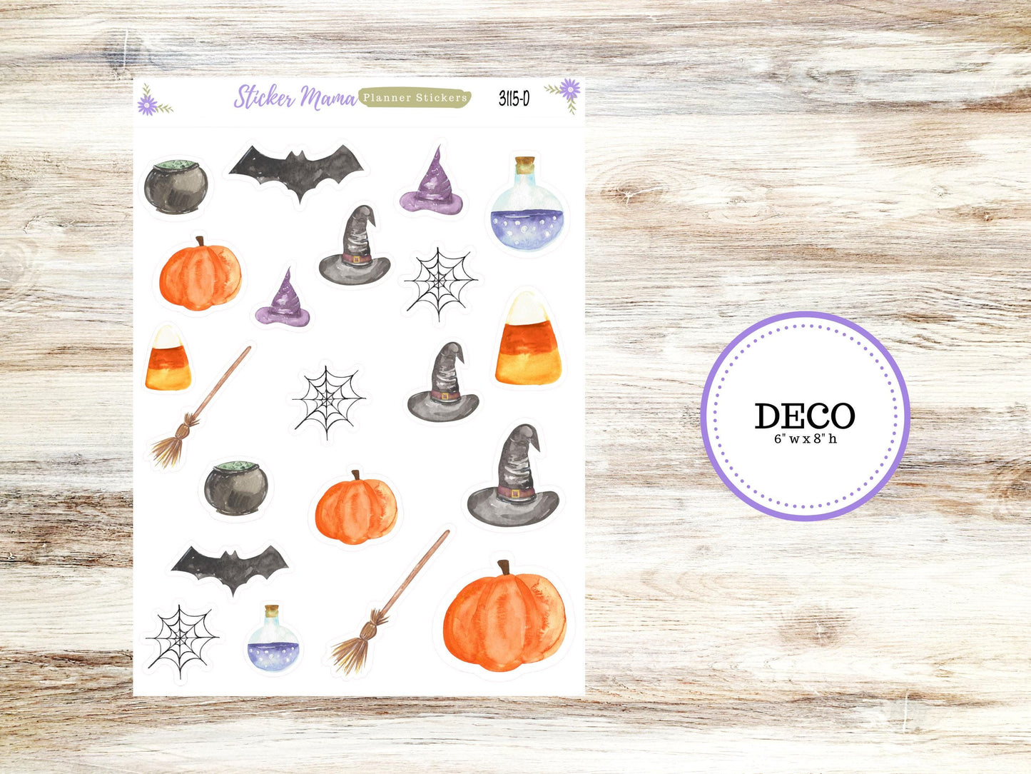 DECO-3115 || Spooky Palette Deco || PLANNER STICKERS || Halloween Stickers ||