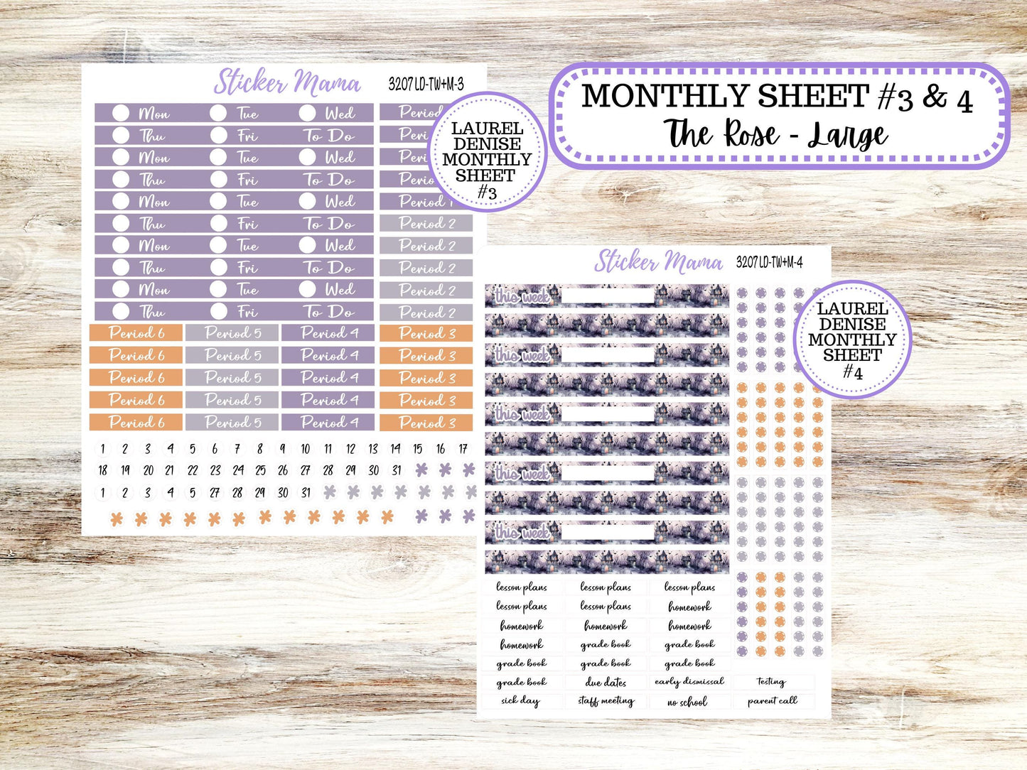 LD "The Valerie" || TEACHER Week + Month Planner Kit #3207 || Haunted Haven ||Laurel Denise Kit || Laurel Denise Teacher Planner || Aug 25